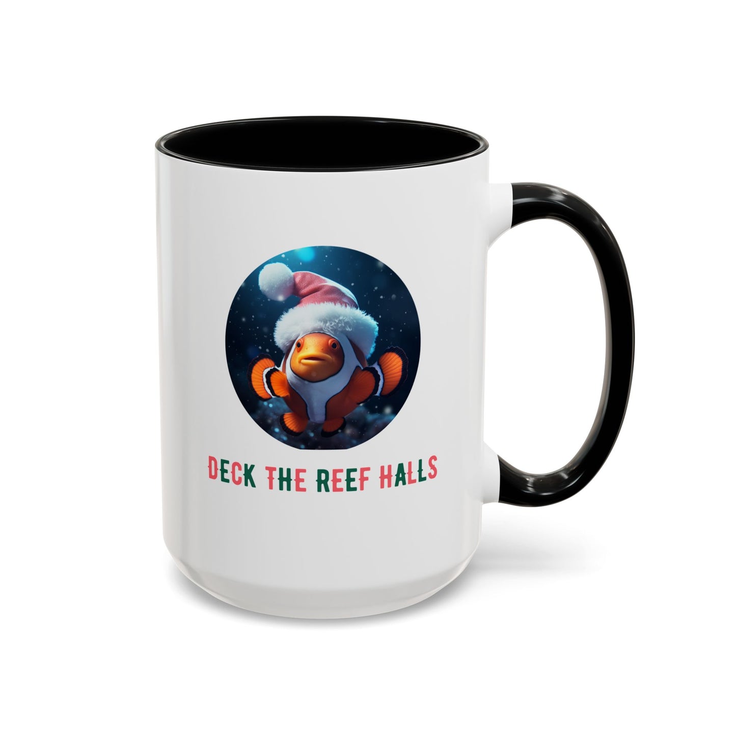 Deck the Reef Halls Aquarium Clownfish Coffee Mug