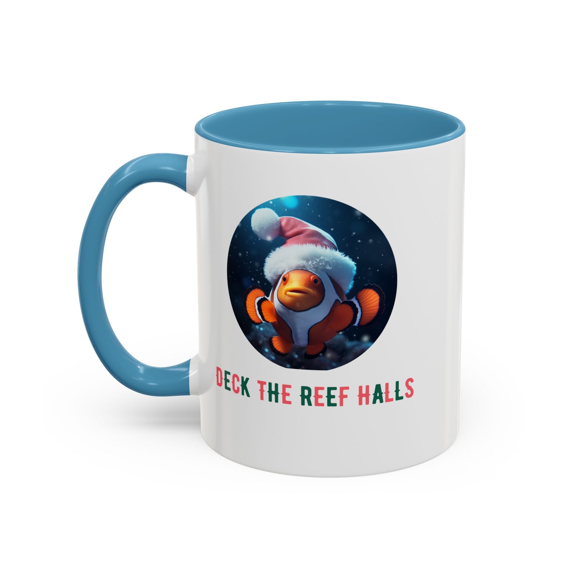 Deck the Reef Halls Aquarium Clownfish Coffee Mug