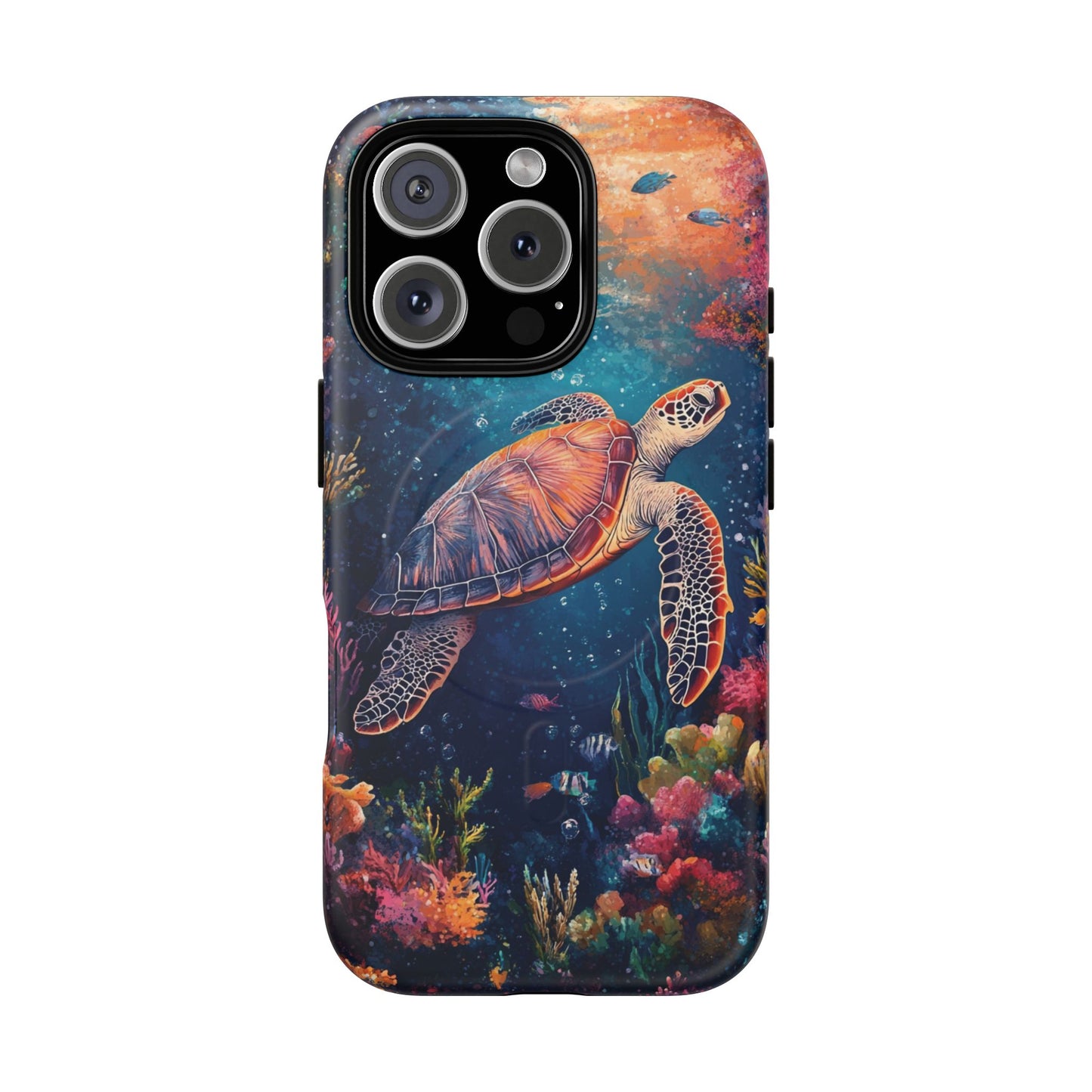 Ocean Colorful Sea Turtle Tough Magnetic Cell Phone Case