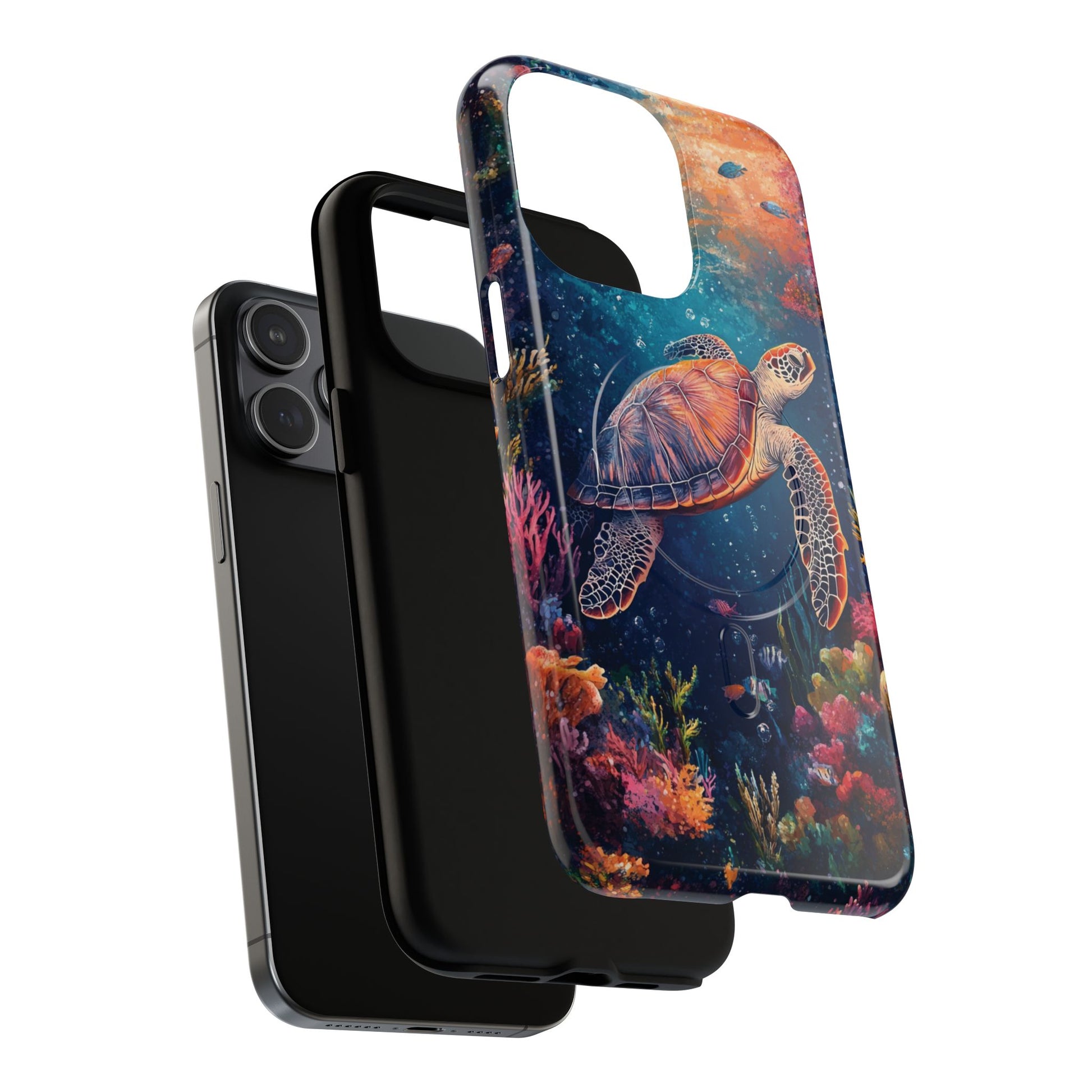 Ocean Colorful Sea Turtle Tough Magnetic Cell Phone Case