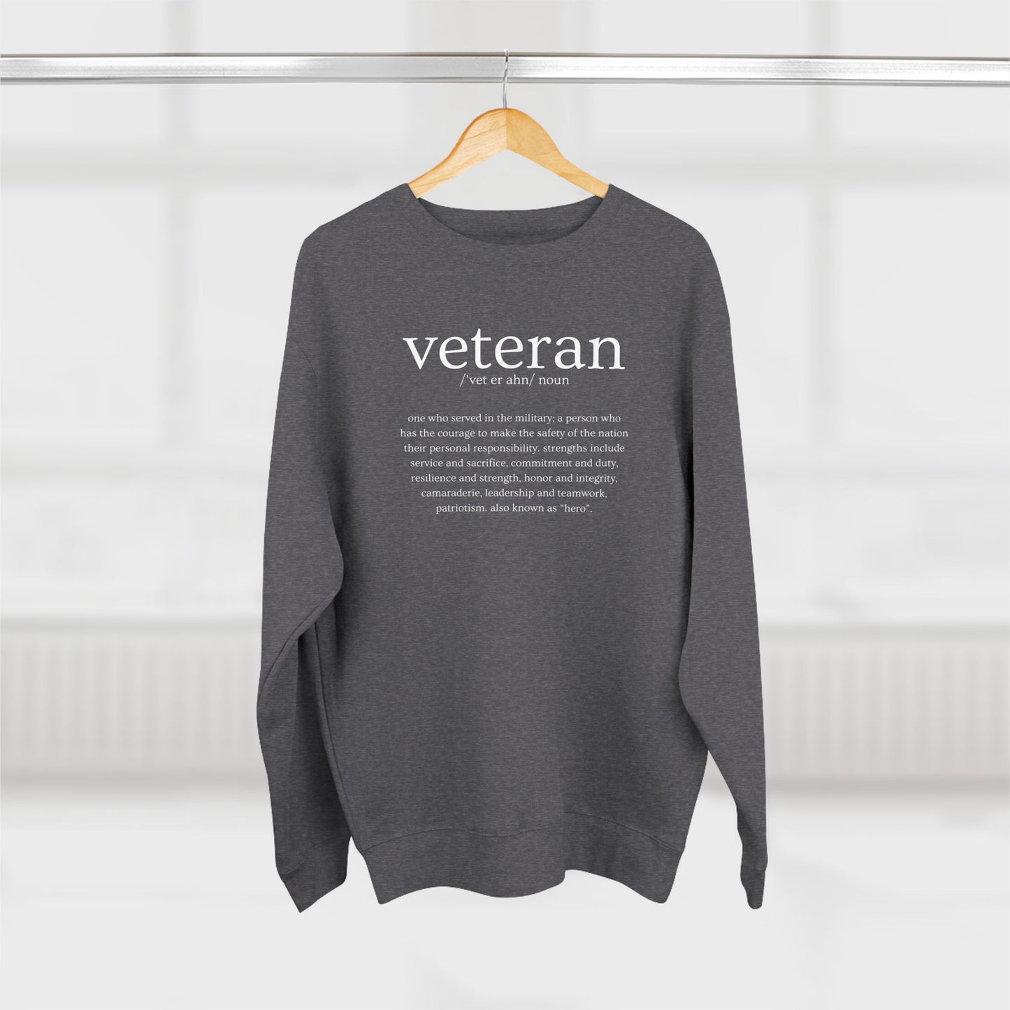 Veteran Defined Premium Crewneck Sweatshirt