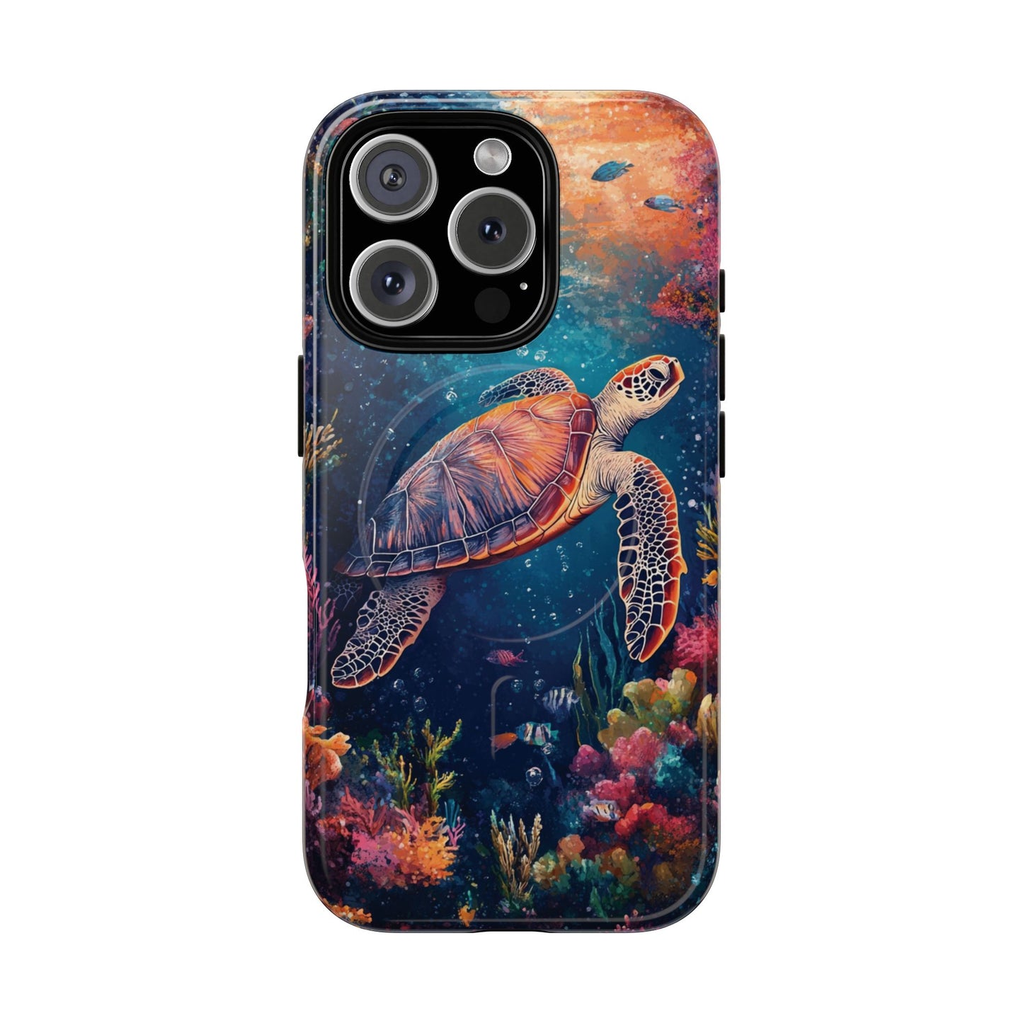 Ocean Colorful Sea Turtle Tough Magnetic Cell Phone Case