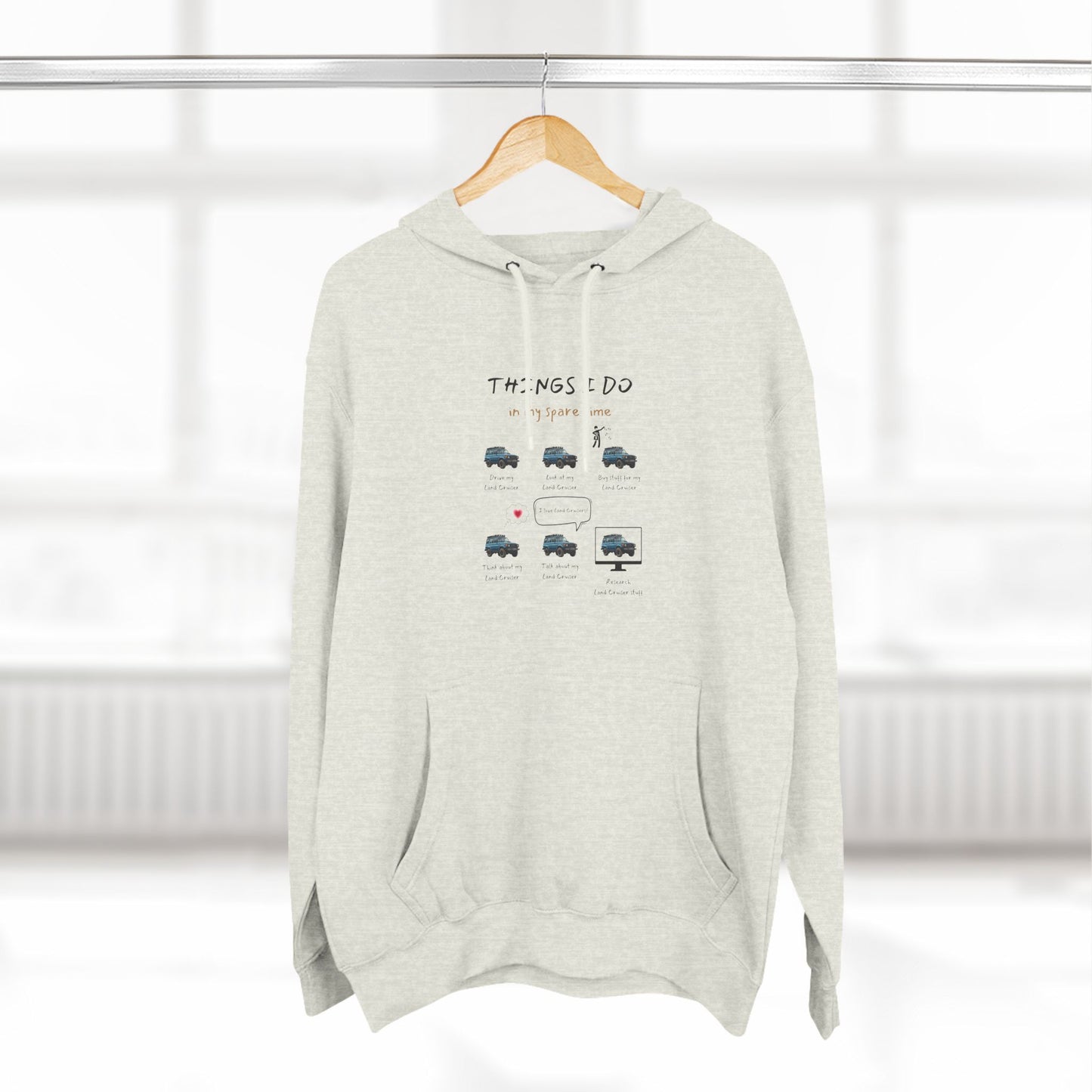 Land Cruiser Trucks in my Spare Time (Personalized Color) Premium Fleece Hoodie