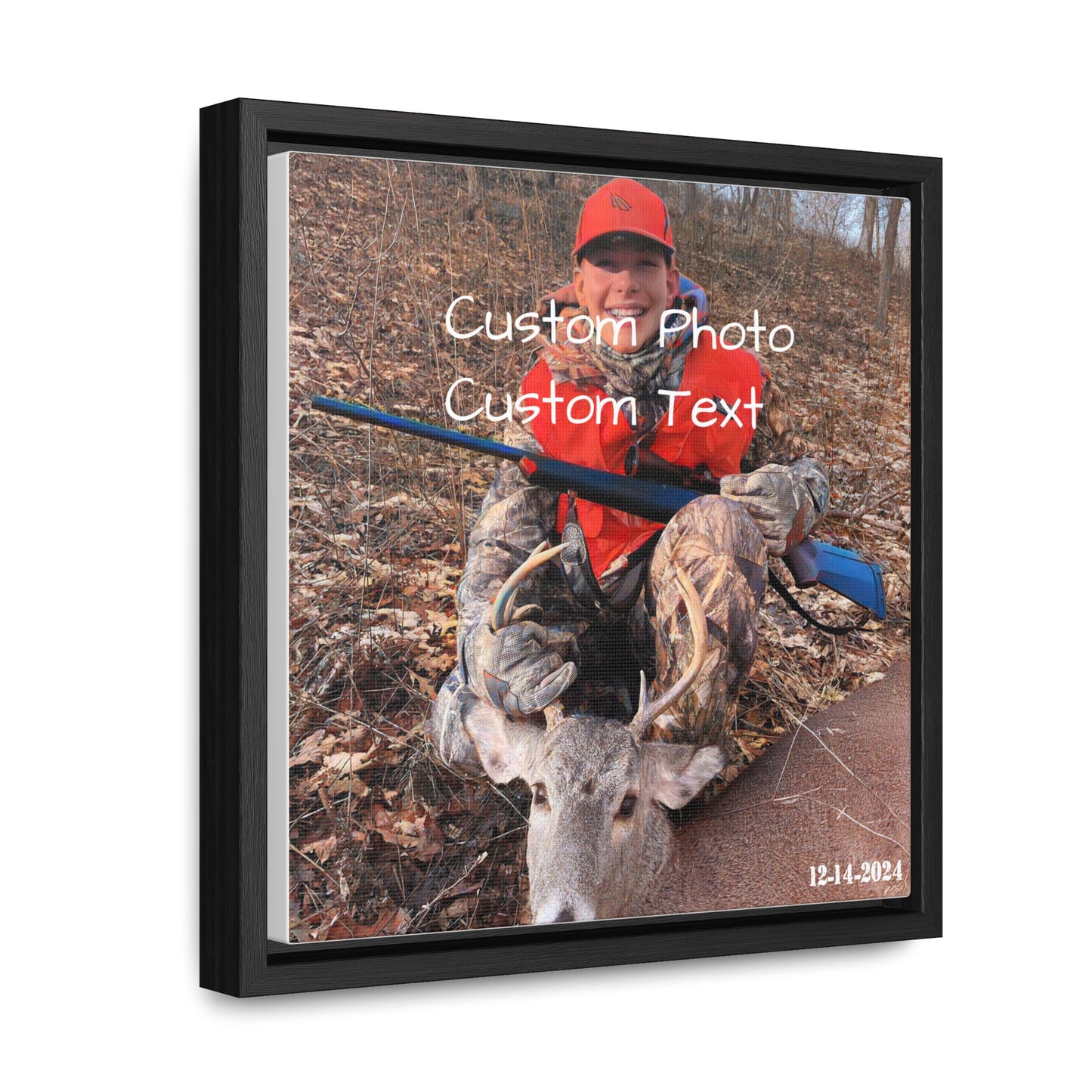 Custom Photo Canvas Wrap in a Square Frame