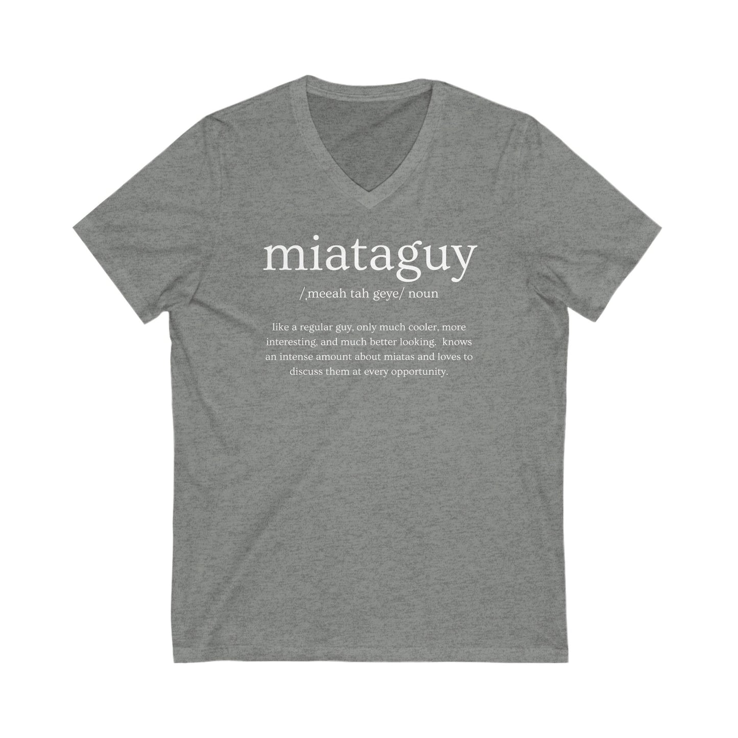 Miata Guy Defined Jersey Short Sleeve V-Neck Tee