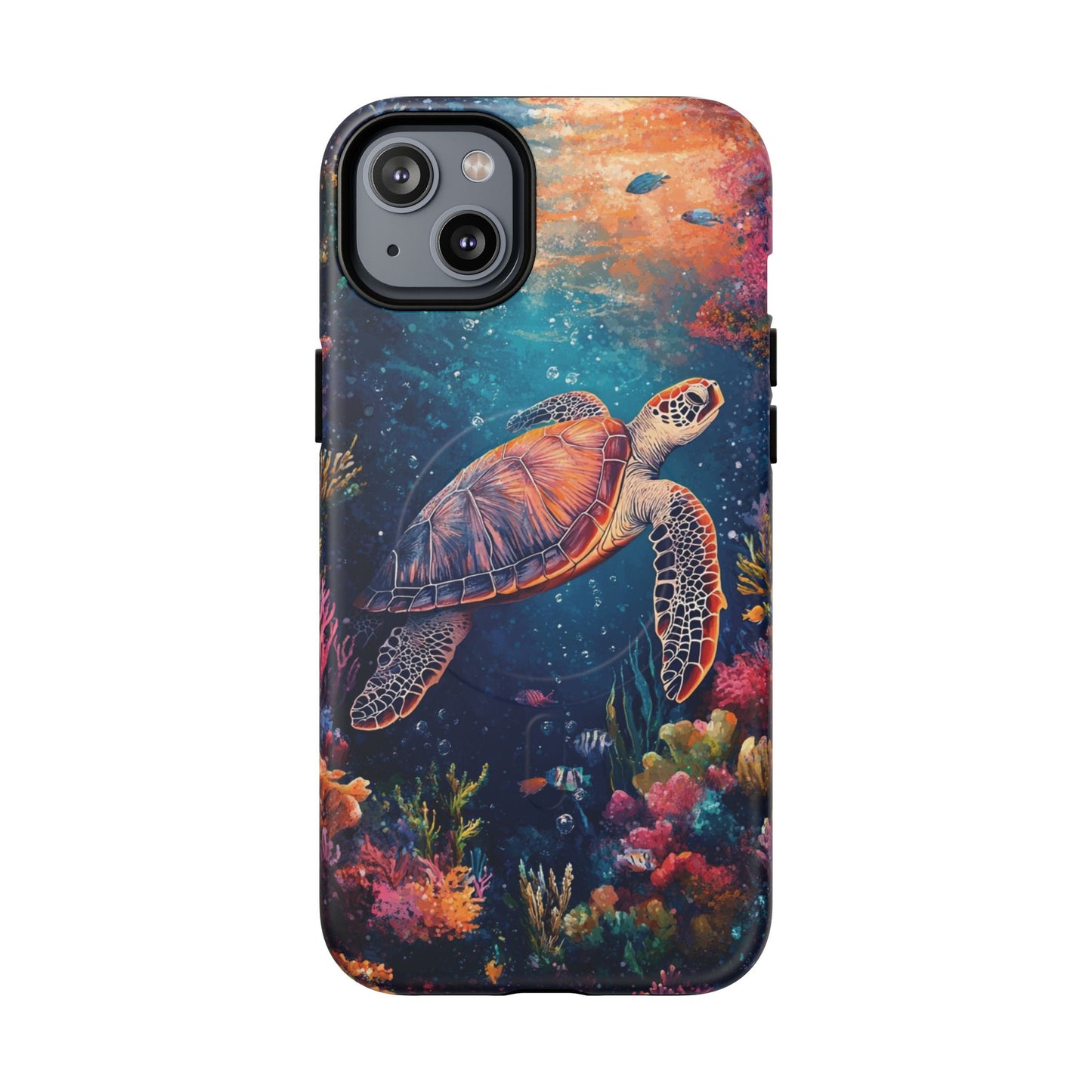 Ocean Colorful Sea Turtle Tough Magnetic Cell Phone Case