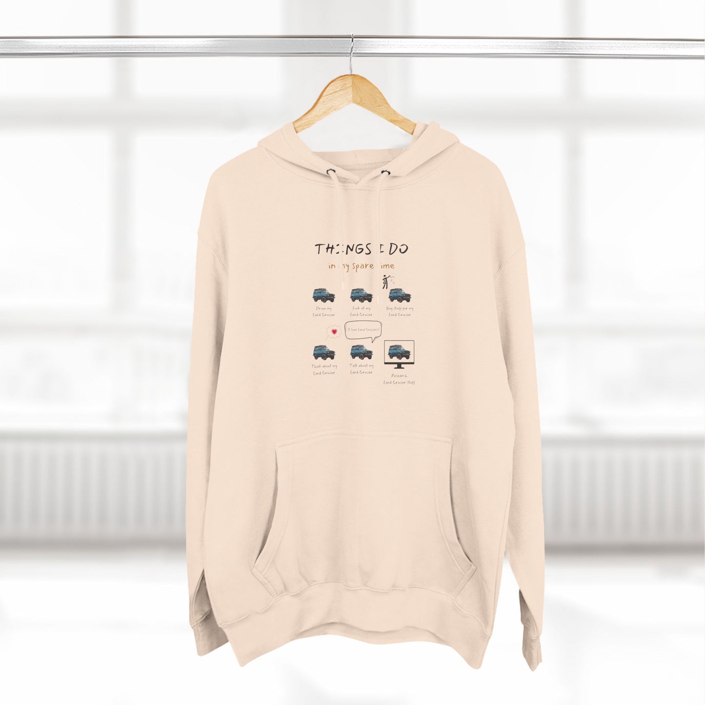 Land Cruiser Trucks in my Spare Time (Personalized Color) Premium Fleece Hoodie