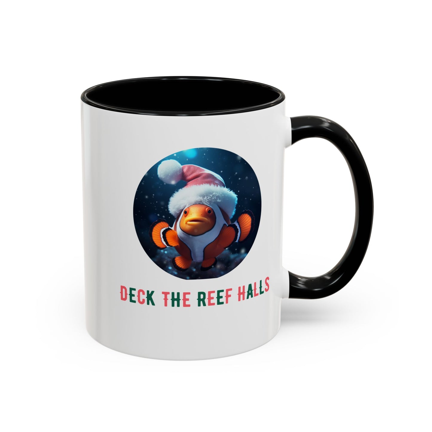 Deck the Reef Halls Aquarium Clownfish Coffee Mug