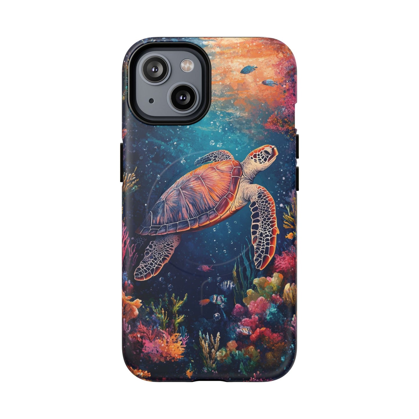 Ocean Colorful Sea Turtle Tough Magnetic Cell Phone Case