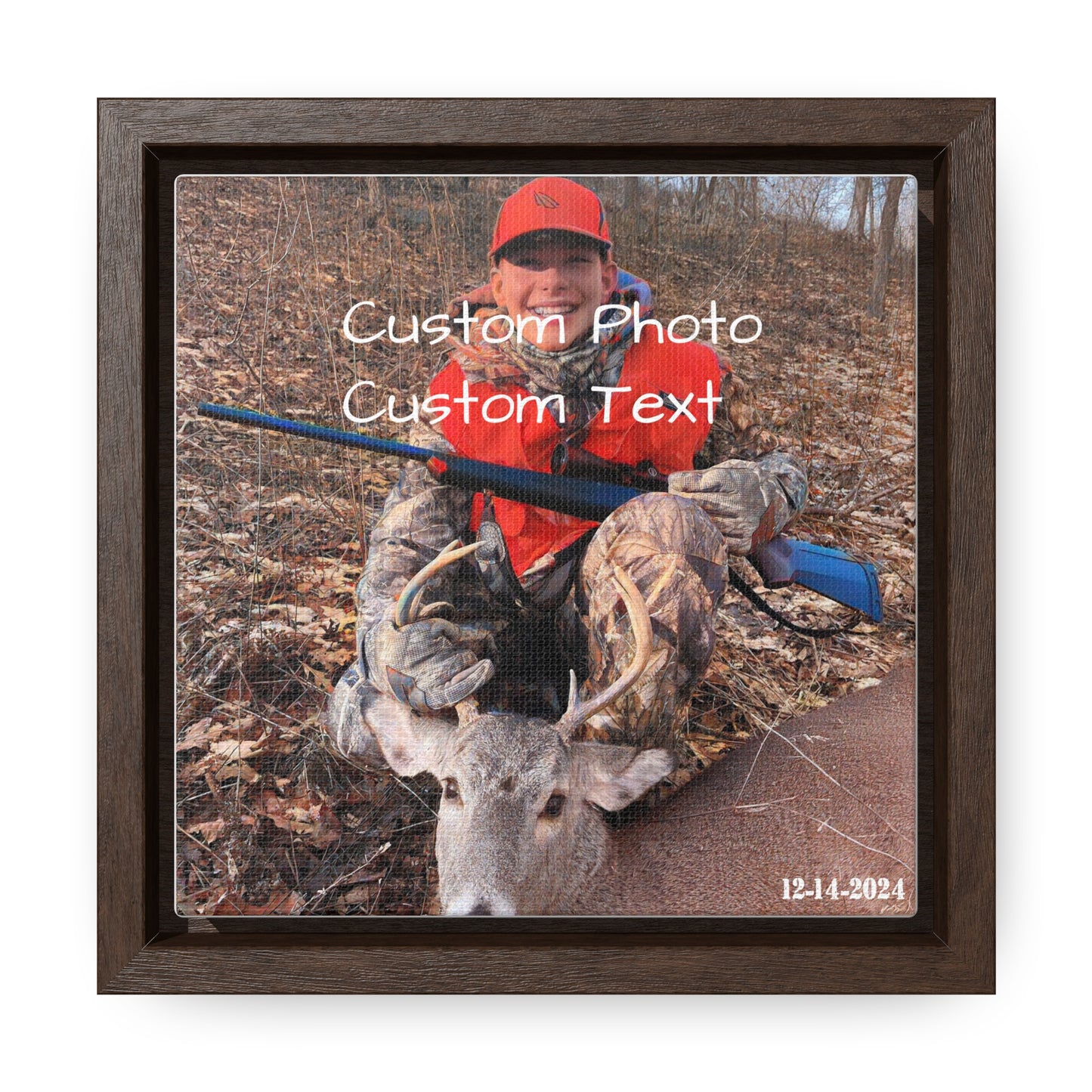 Custom Photo Canvas Wrap in a Square Frame