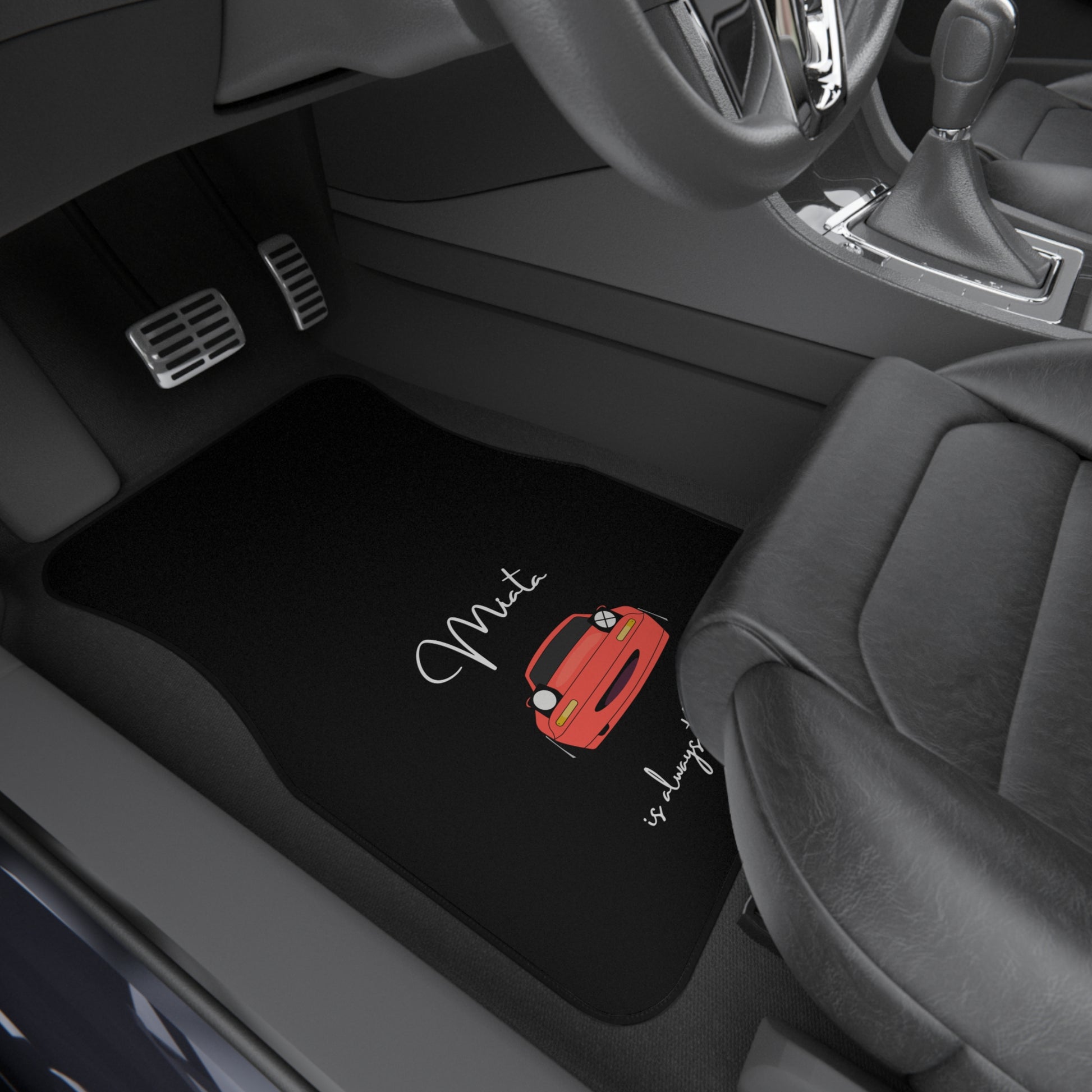 Miata is Always the Answer (Red Miata) Car Floor Mats (set of 2)