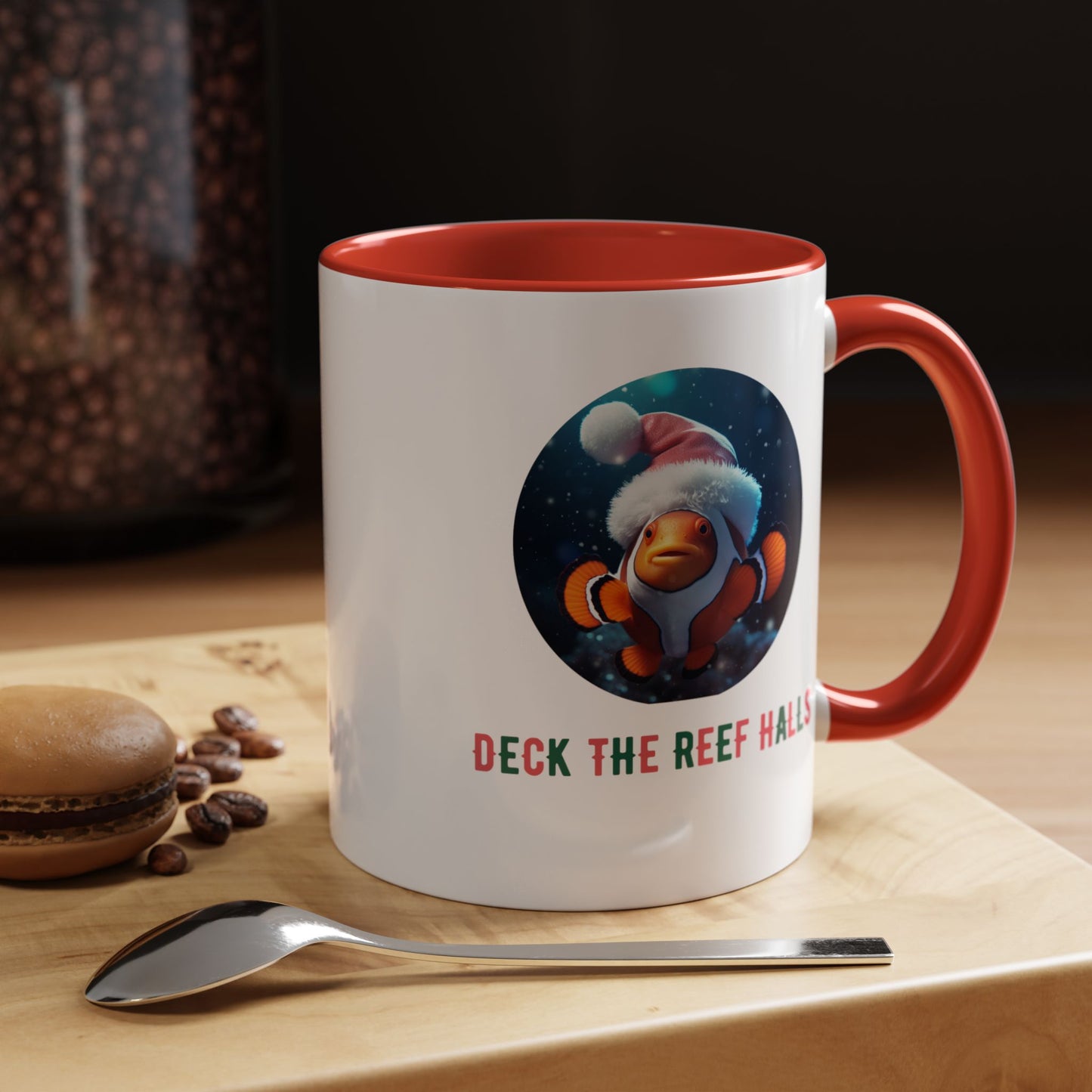 Deck the Reef Halls Aquarium Clownfish Coffee Mug