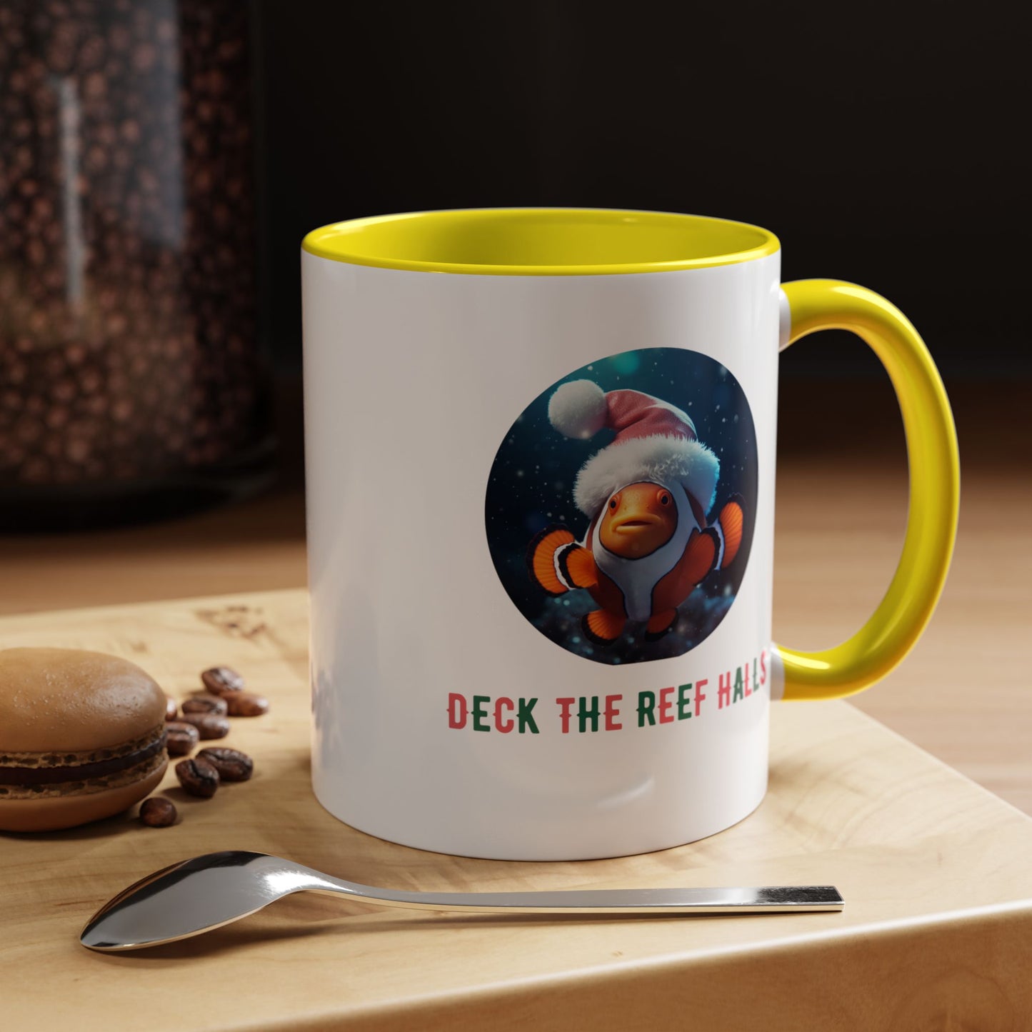 Deck the Reef Halls Aquarium Clownfish Coffee Mug