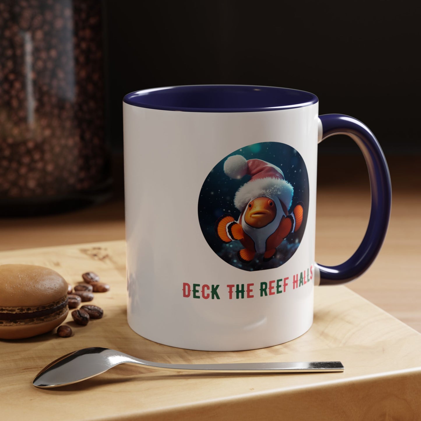 Deck the Reef Halls Aquarium Clownfish Coffee Mug