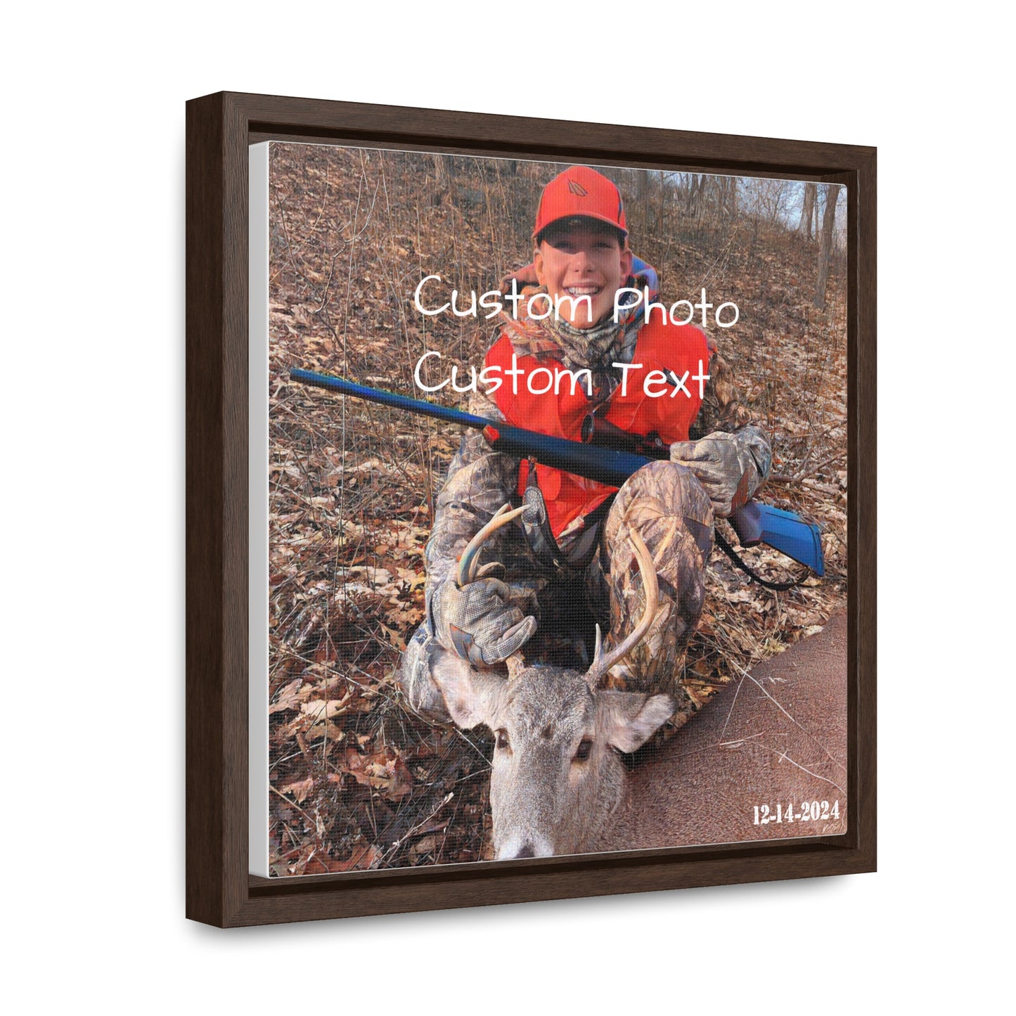 Custom Photo Canvas Wrap in a Square Frame