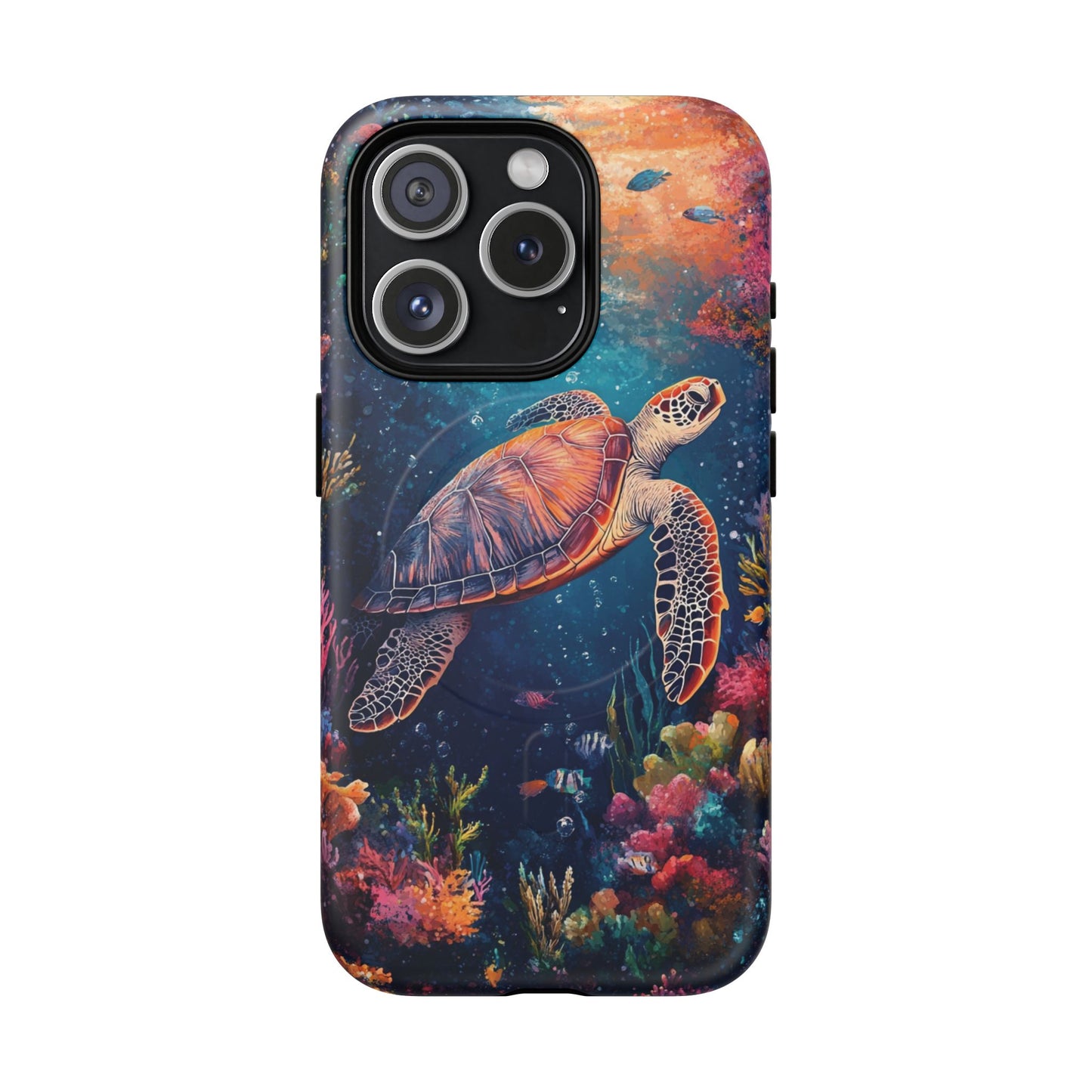 Ocean Colorful Sea Turtle Tough Magnetic Cell Phone Case