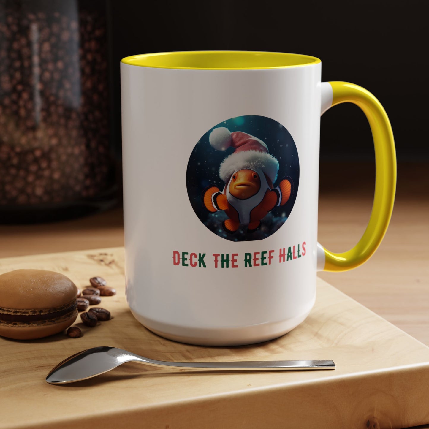 Deck the Reef Halls Aquarium Clownfish Coffee Mug