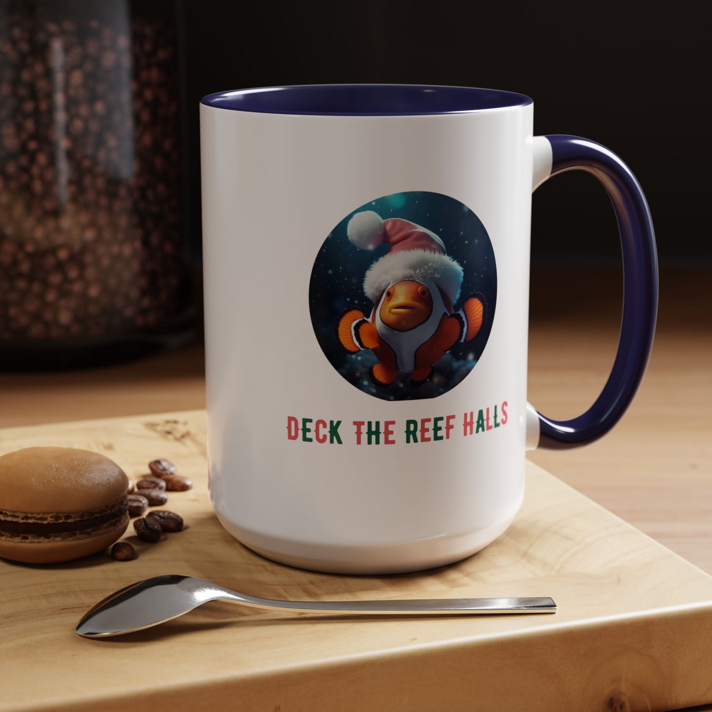 Deck the Reef Halls Aquarium Clownfish Coffee Mug