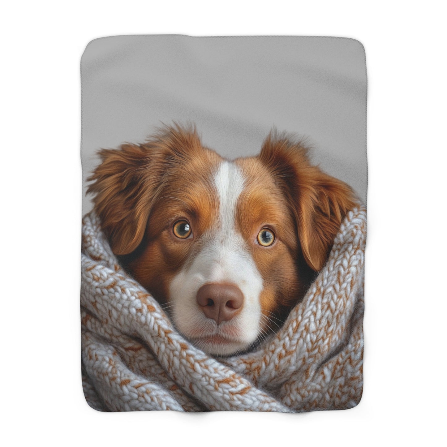 Australian Shepherd Aussie Sherpa Fleece Blanket