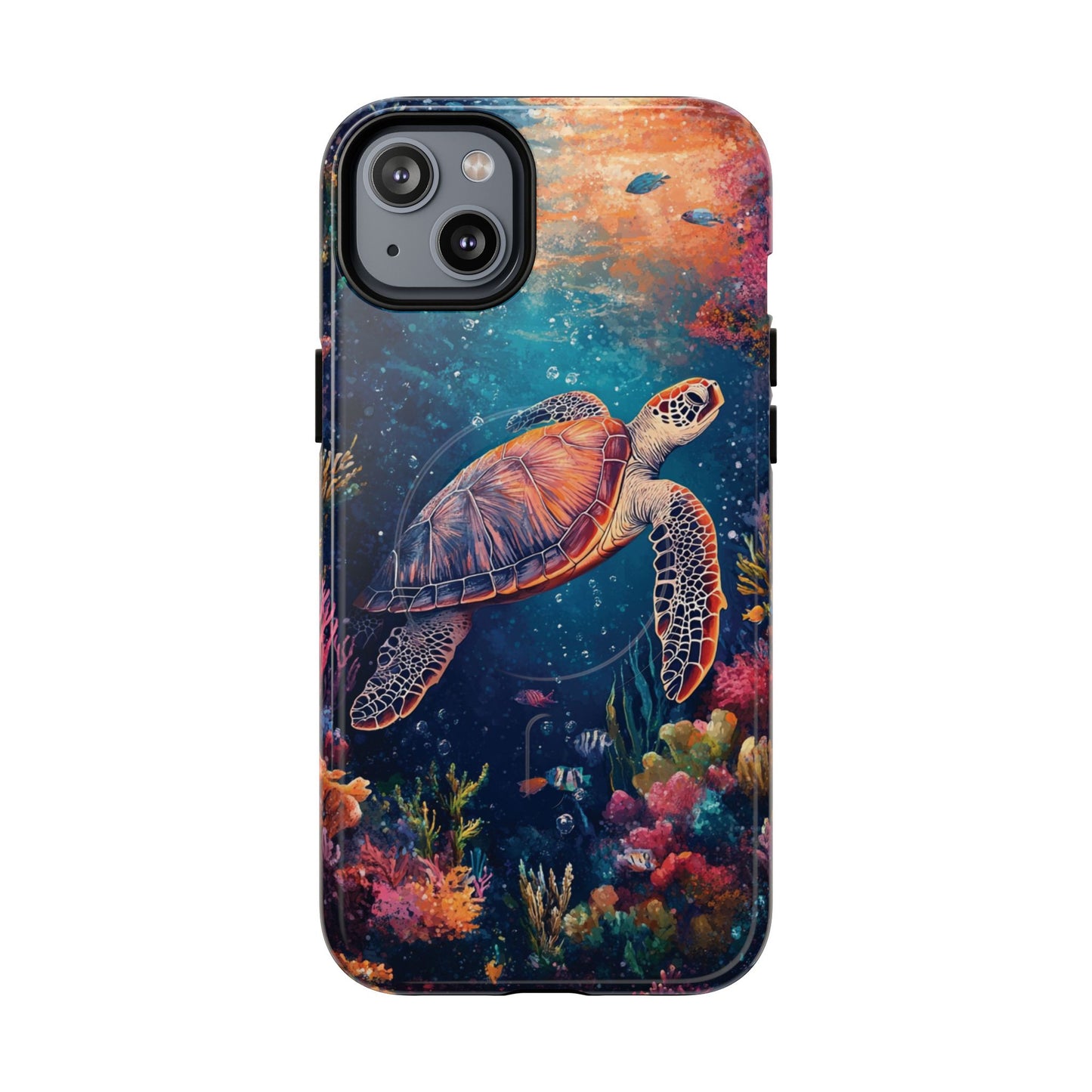 Ocean Colorful Sea Turtle Tough Magnetic Cell Phone Case