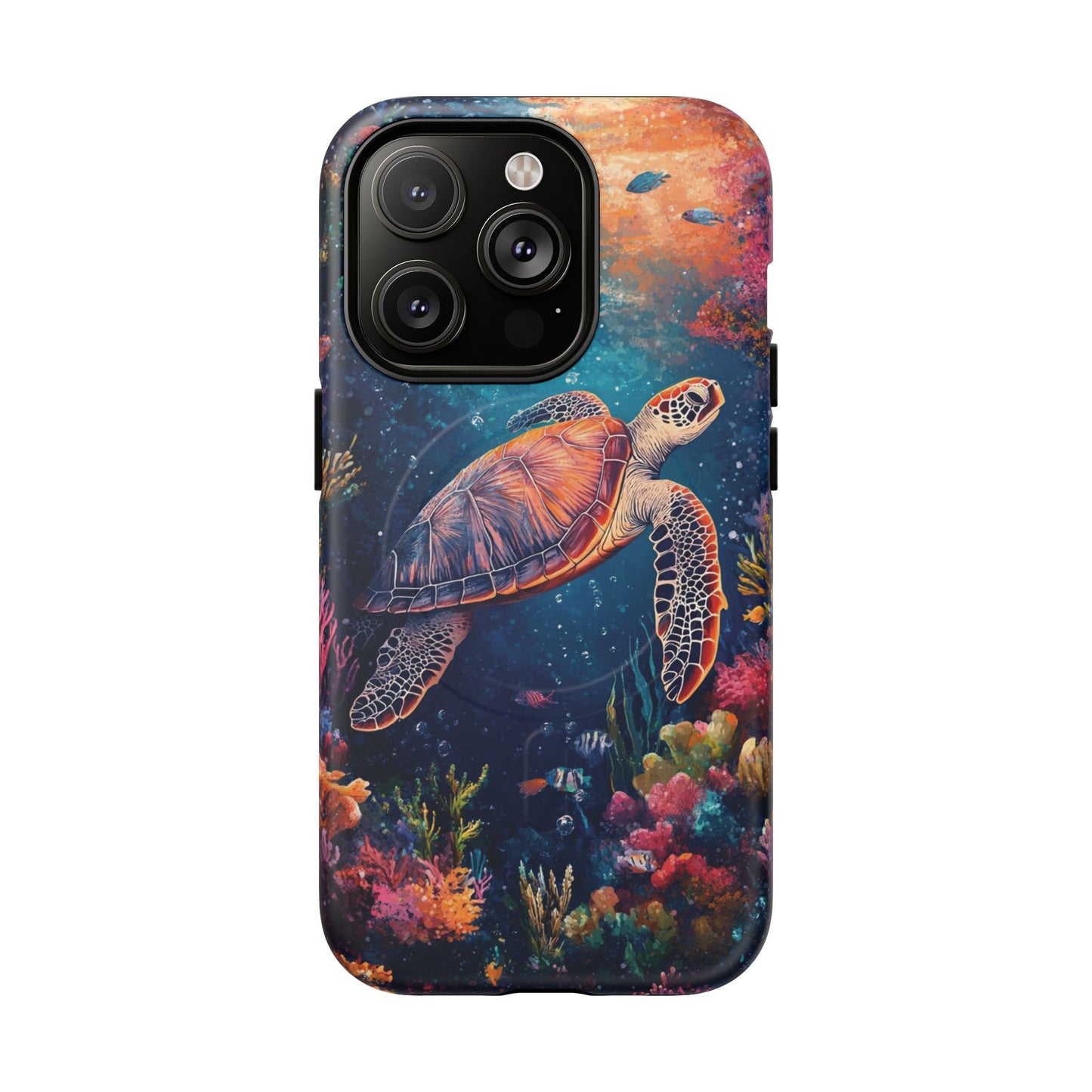 Ocean Colorful Sea Turtle Tough Magnetic Cell Phone Case