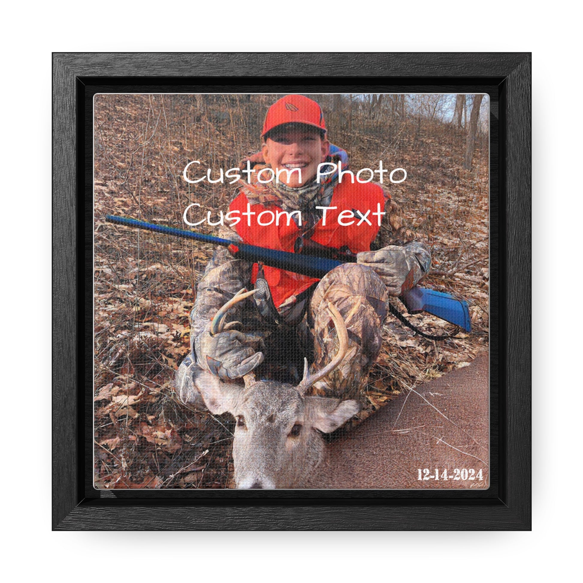 Custom Photo Canvas Wrap in a Square Frame