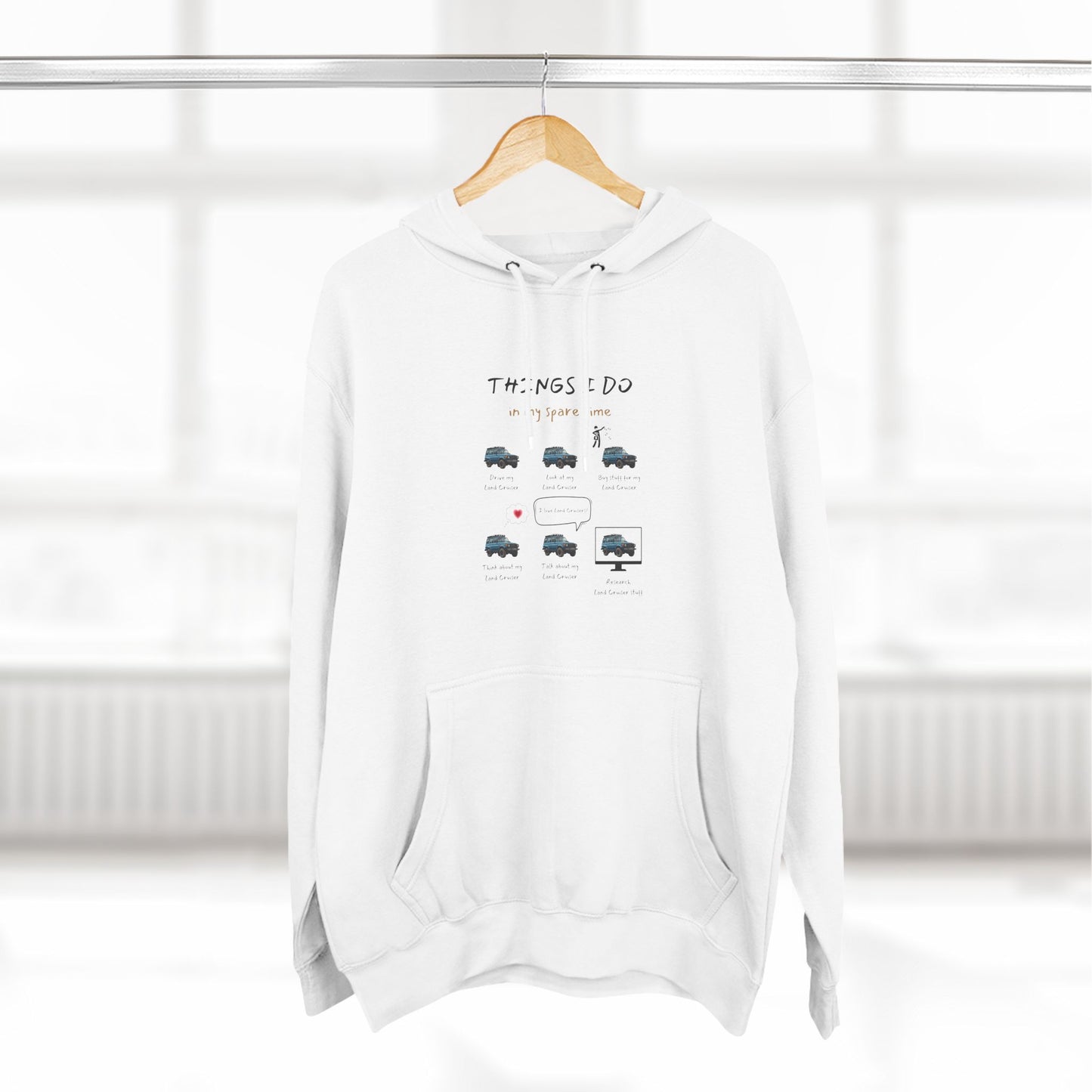 Land Cruiser Trucks in my Spare Time (Personalized Color) Premium Fleece Hoodie