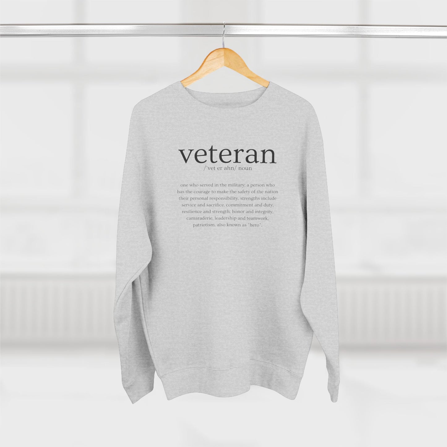 Veteran Defined Premium Crewneck Sweatshirt