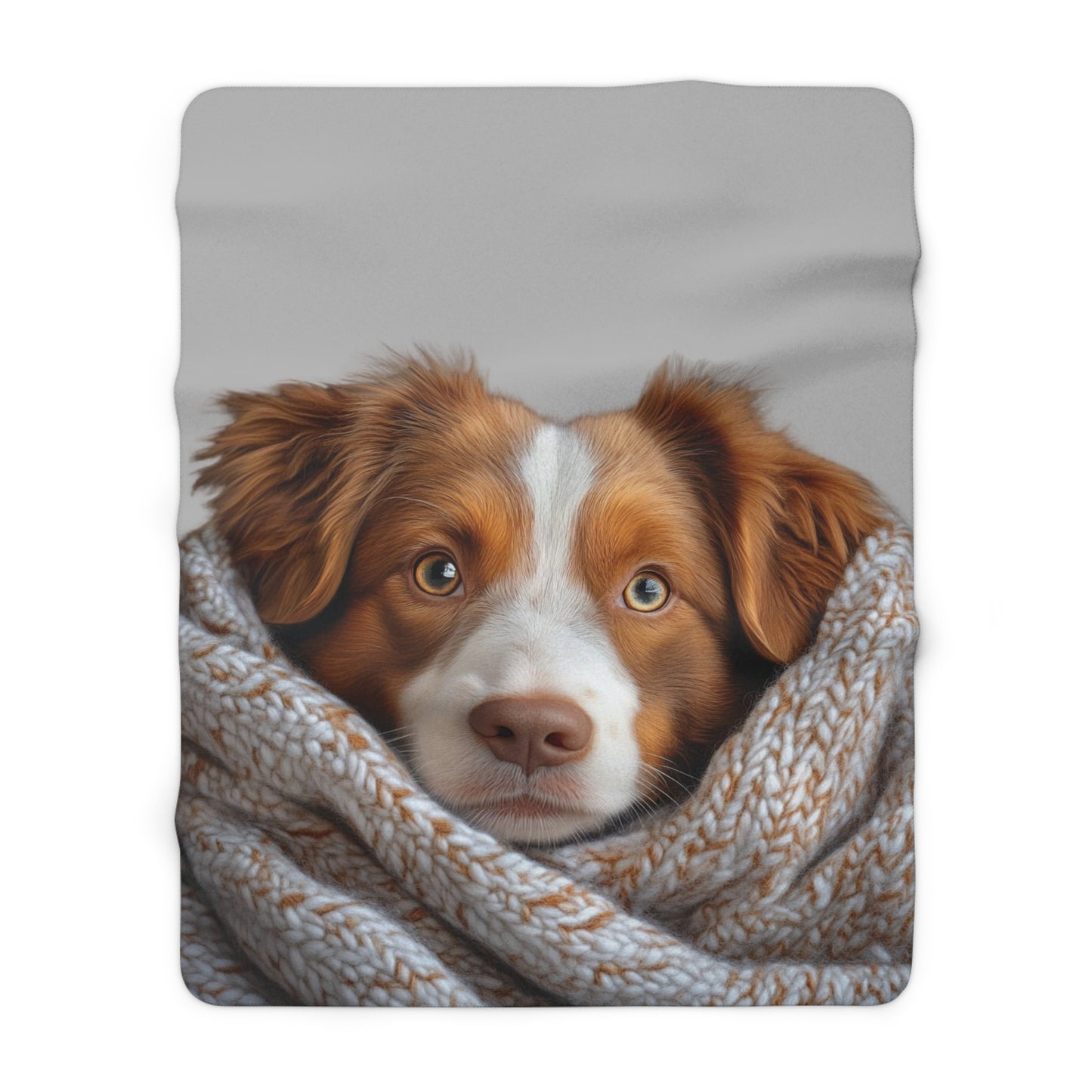 Australian Shepherd Aussie Sherpa Fleece Blanket