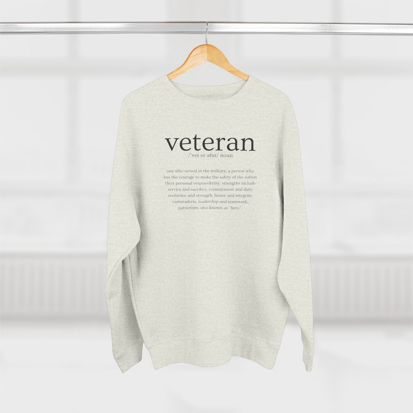 Veteran Defined Premium Crewneck Sweatshirt