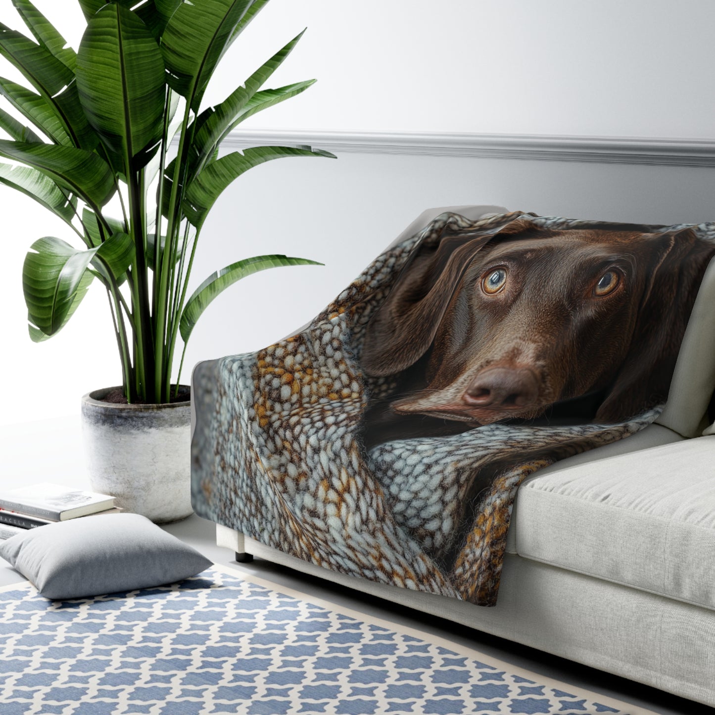 German Shorthaired Pointer GSP Dog Sherpa Fleece Blanket