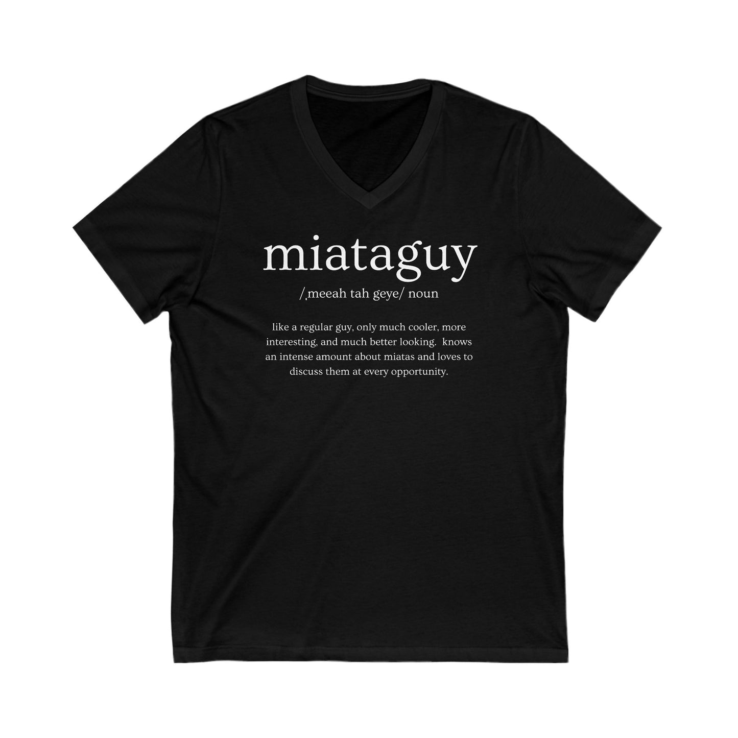 Miata Guy Defined Jersey Short Sleeve V-Neck Tee