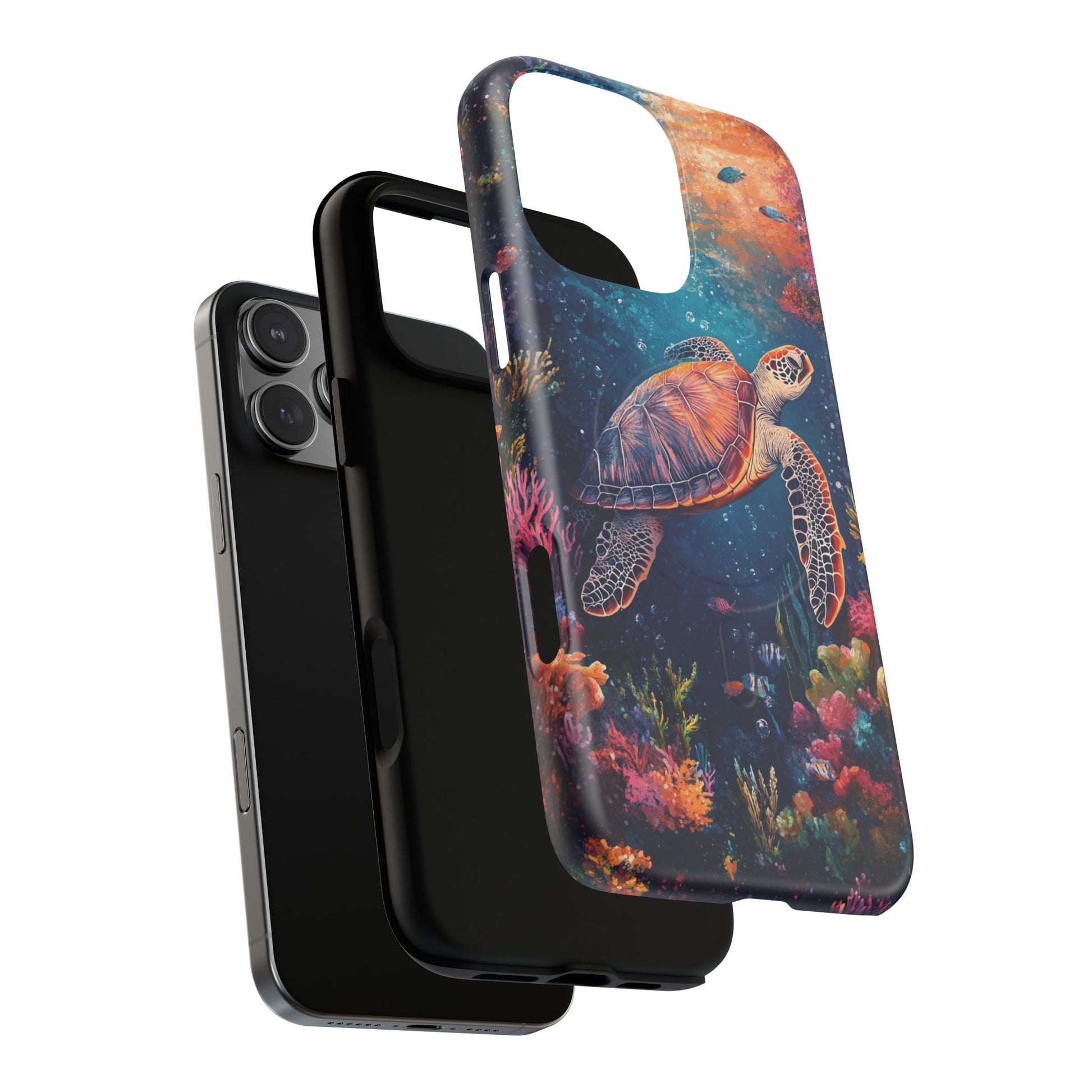 Ocean Colorful Sea Turtle Tough Magnetic Cell Phone Case