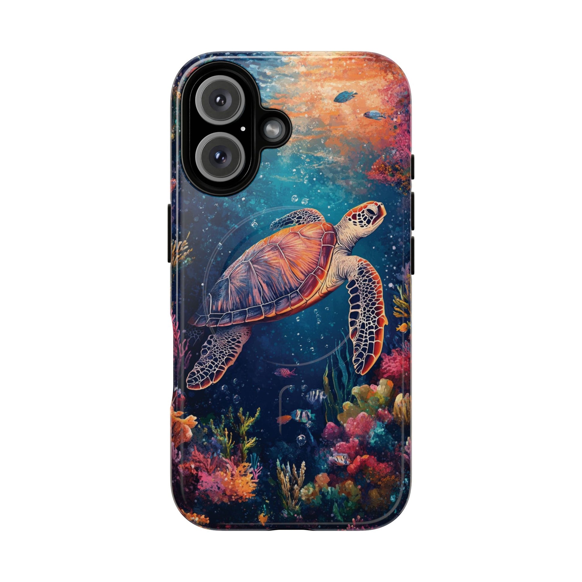 Ocean Colorful Sea Turtle Tough Magnetic Cell Phone Case