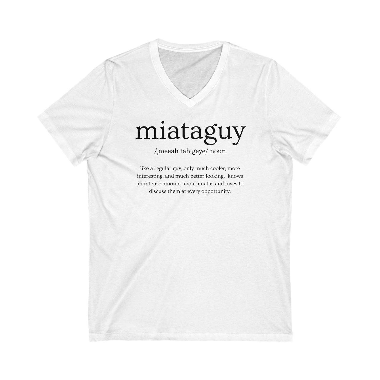 Miata Guy Defined Jersey Short Sleeve V-Neck Tee