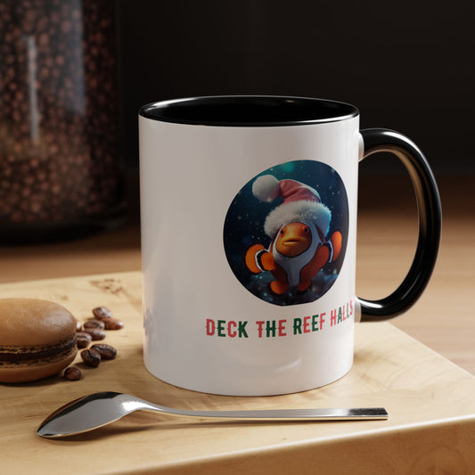 Deck the Reef Halls Aquarium Clownfish Coffee Mug