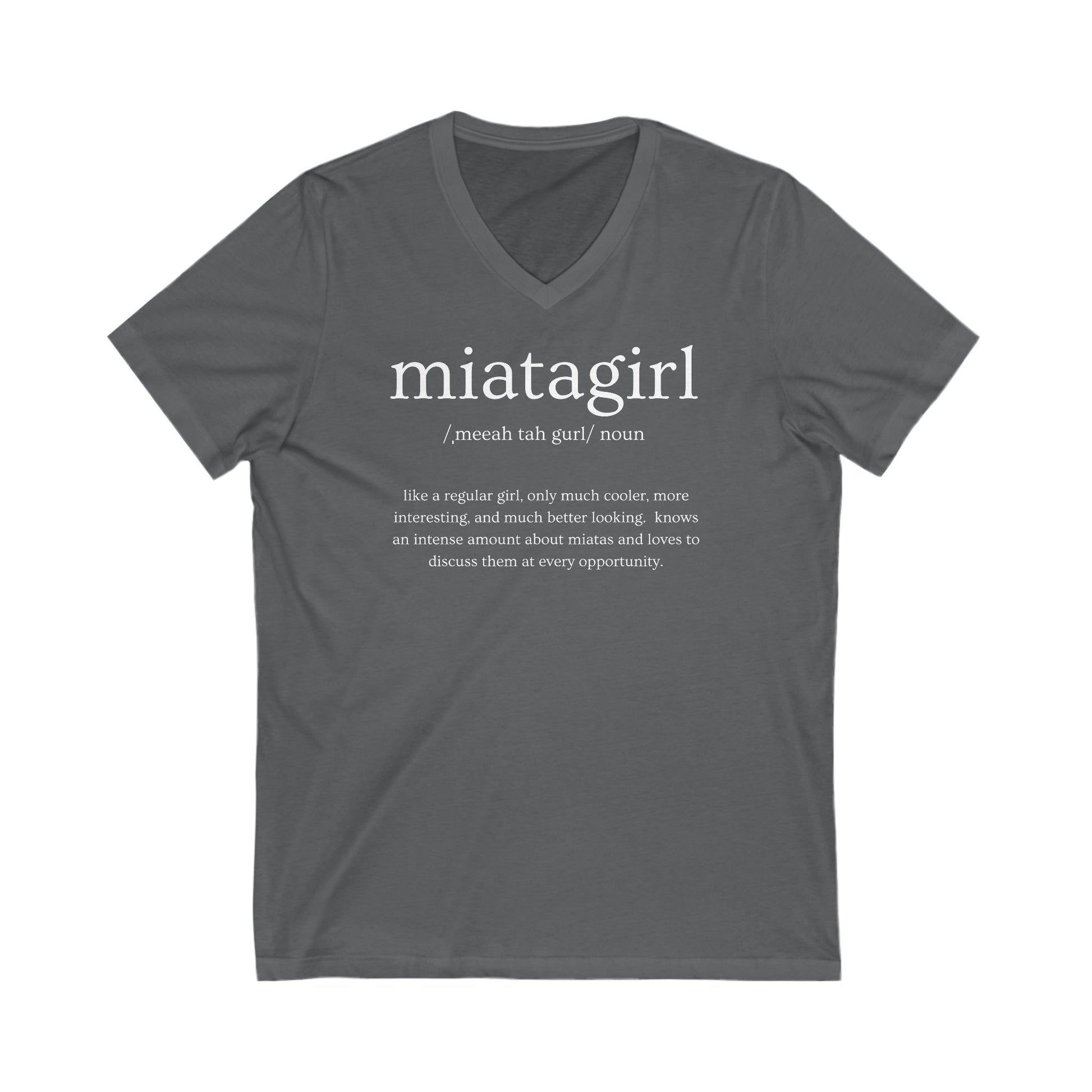 Miata Girl Defined Jersey Short Sleeve V-Neck Tee