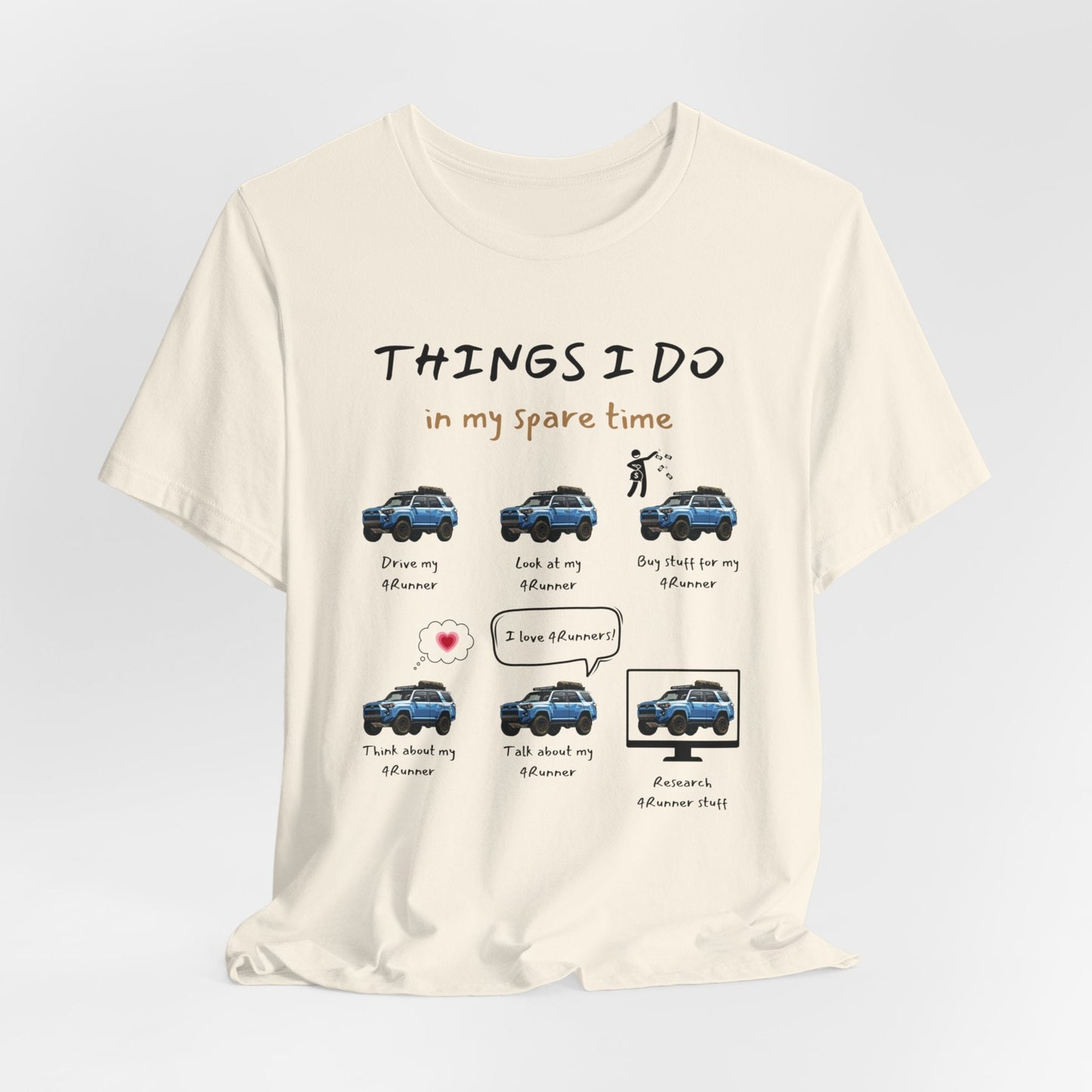 4Runner Trucks in my Spare Time (Blue 4Runner) Jersey Short Sleeve Tee