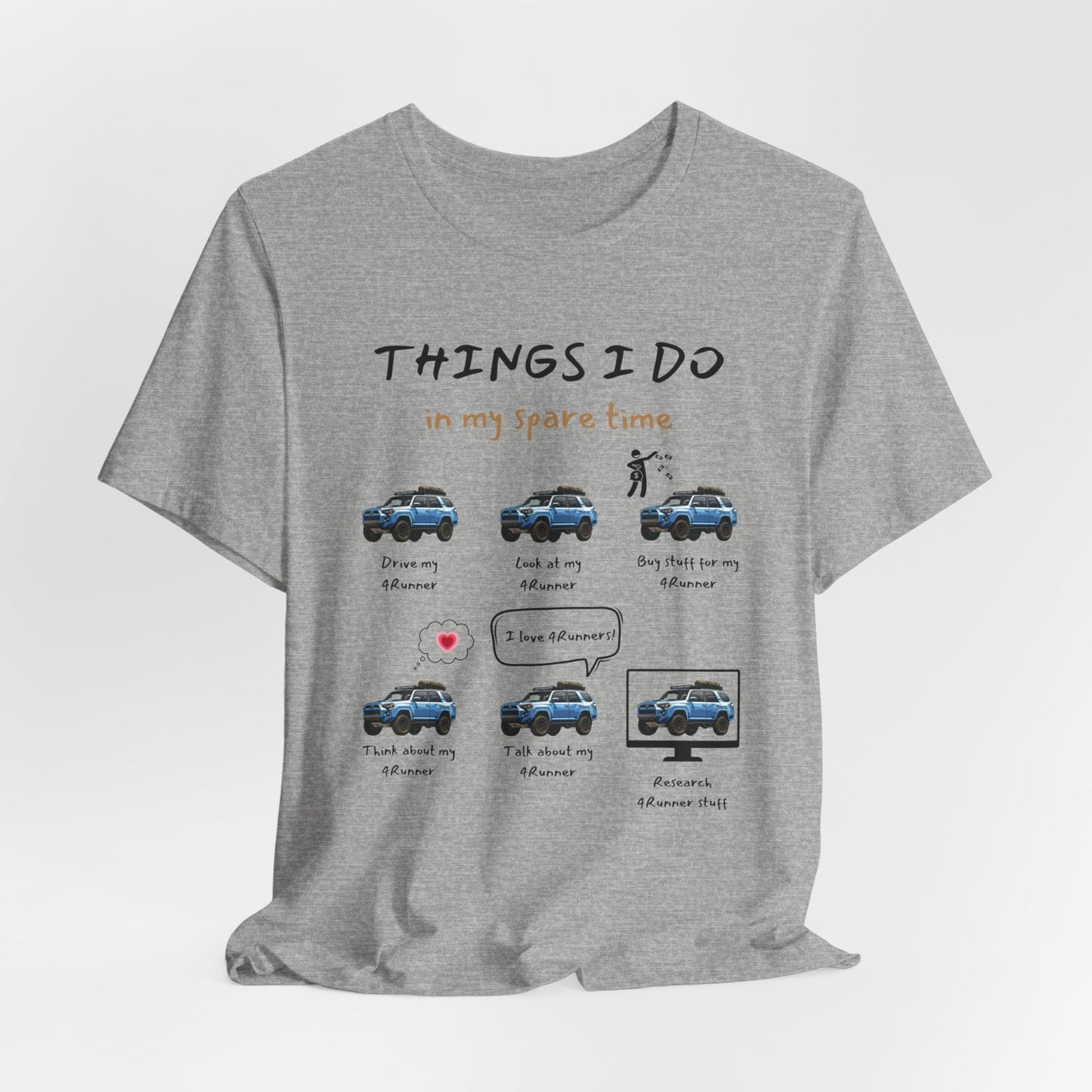 4Runner Trucks in my Spare Time (Blue 4Runner) Jersey Short Sleeve Tee