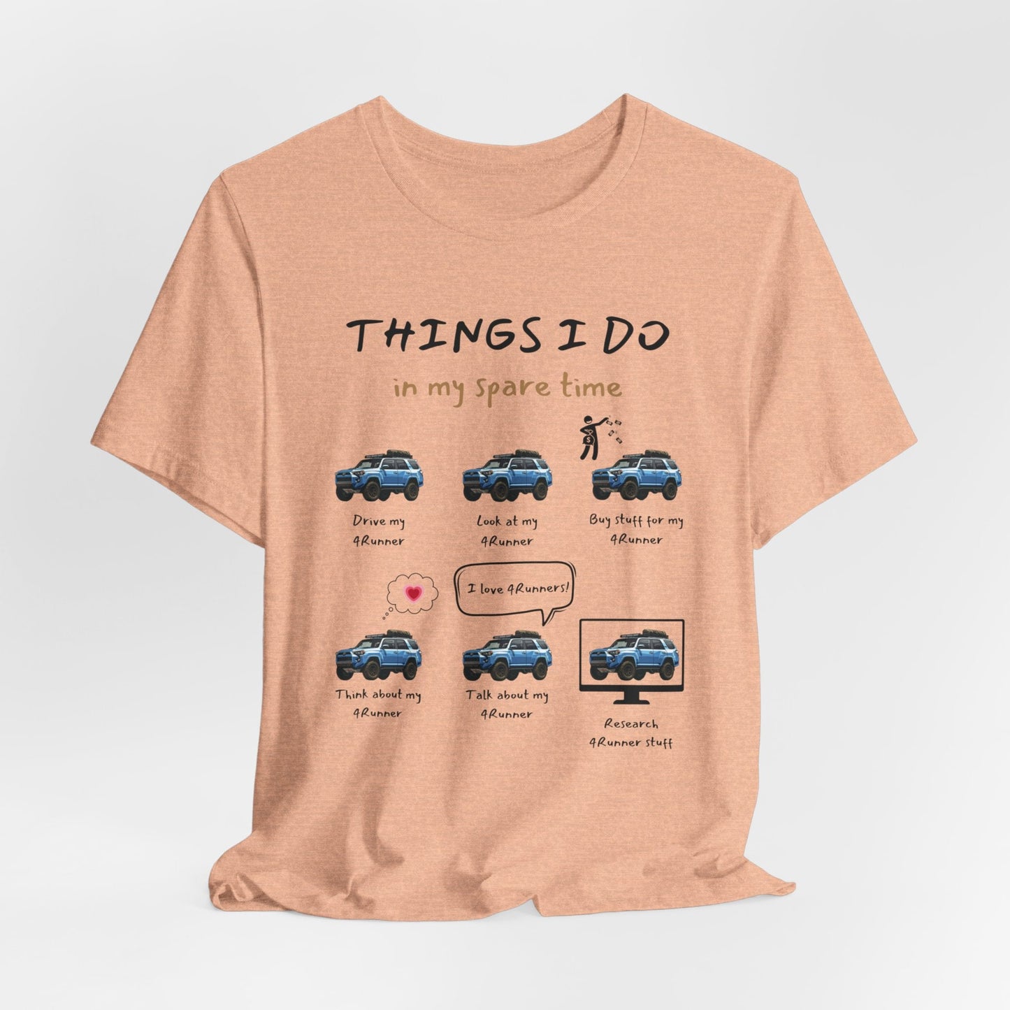 4Runner Trucks in my Spare Time (Blue 4Runner) Jersey Short Sleeve Tee