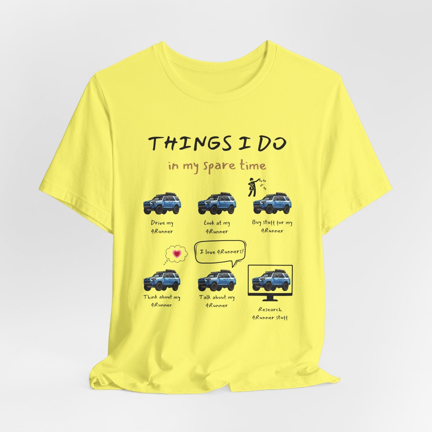 4Runner Trucks in my Spare Time (Blue 4Runner) Jersey Short Sleeve Tee