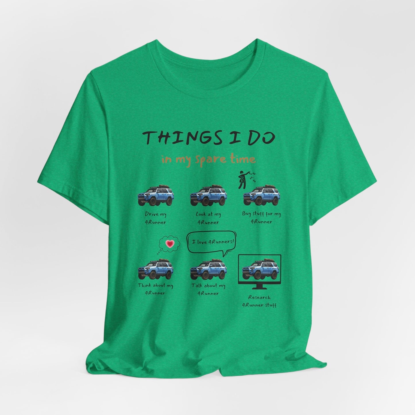 4Runner Trucks in my Spare Time (Blue 4Runner) Jersey Short Sleeve Tee