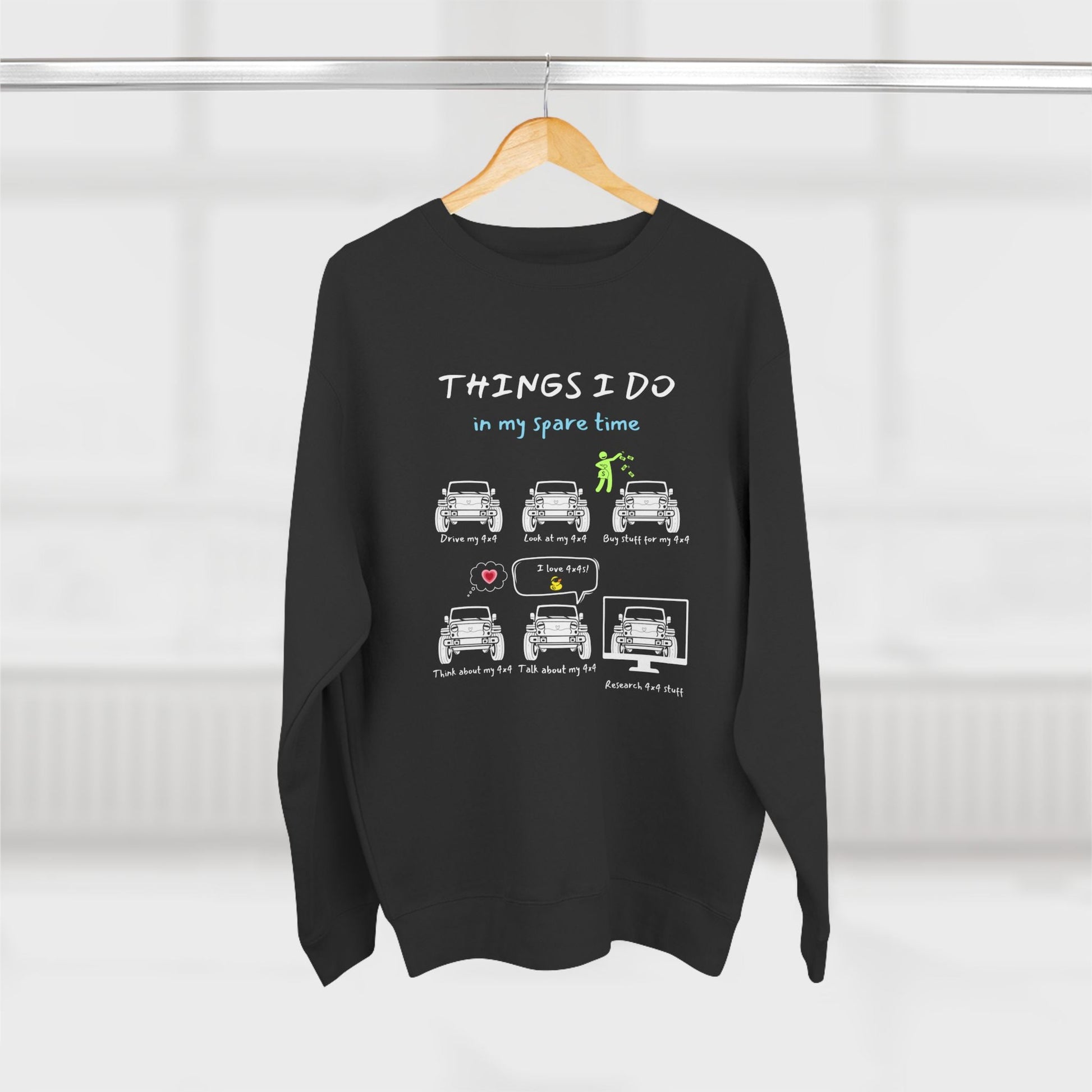 4x4 Offroad Trucks in my Spare Time Premium Crewneck Sweatshirt