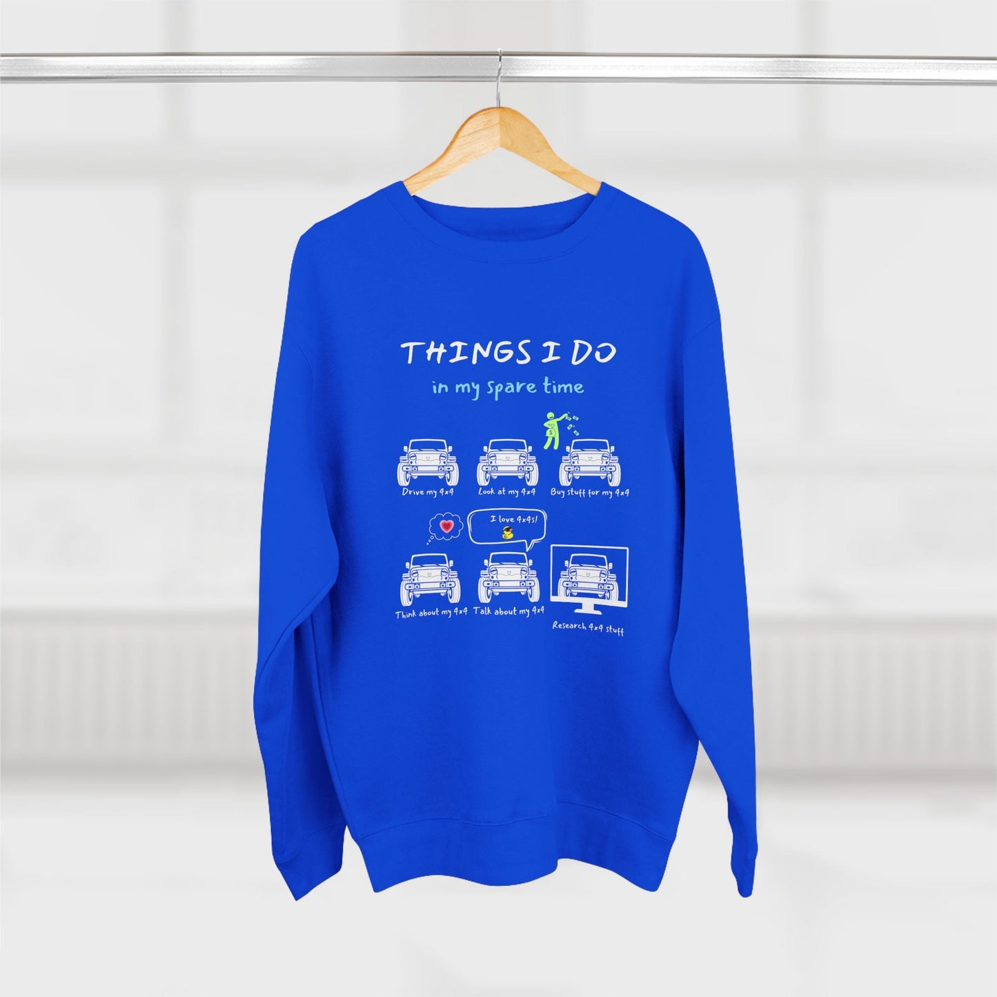 4x4 Offroad Trucks in my Spare Time Premium Crewneck Sweatshirt