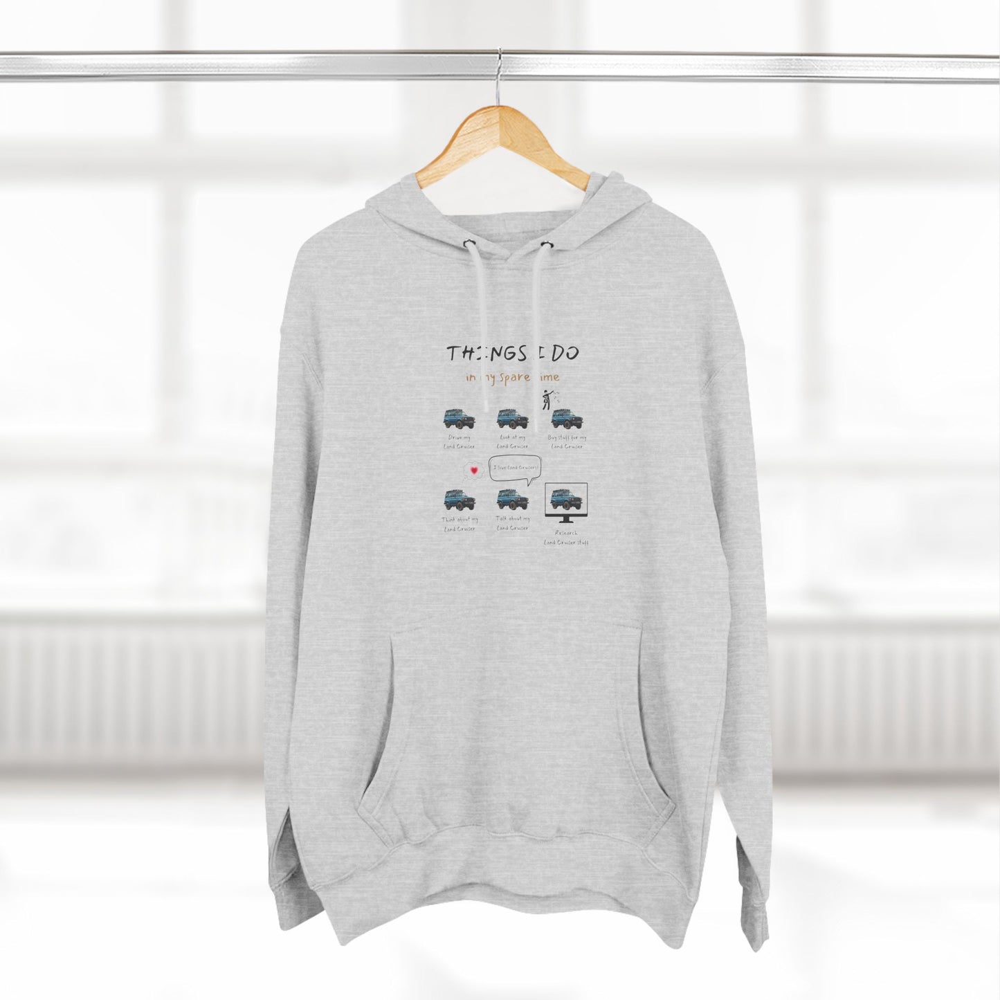 Land Cruiser Trucks in my Spare Time (Personalized Color) Premium Fleece Hoodie