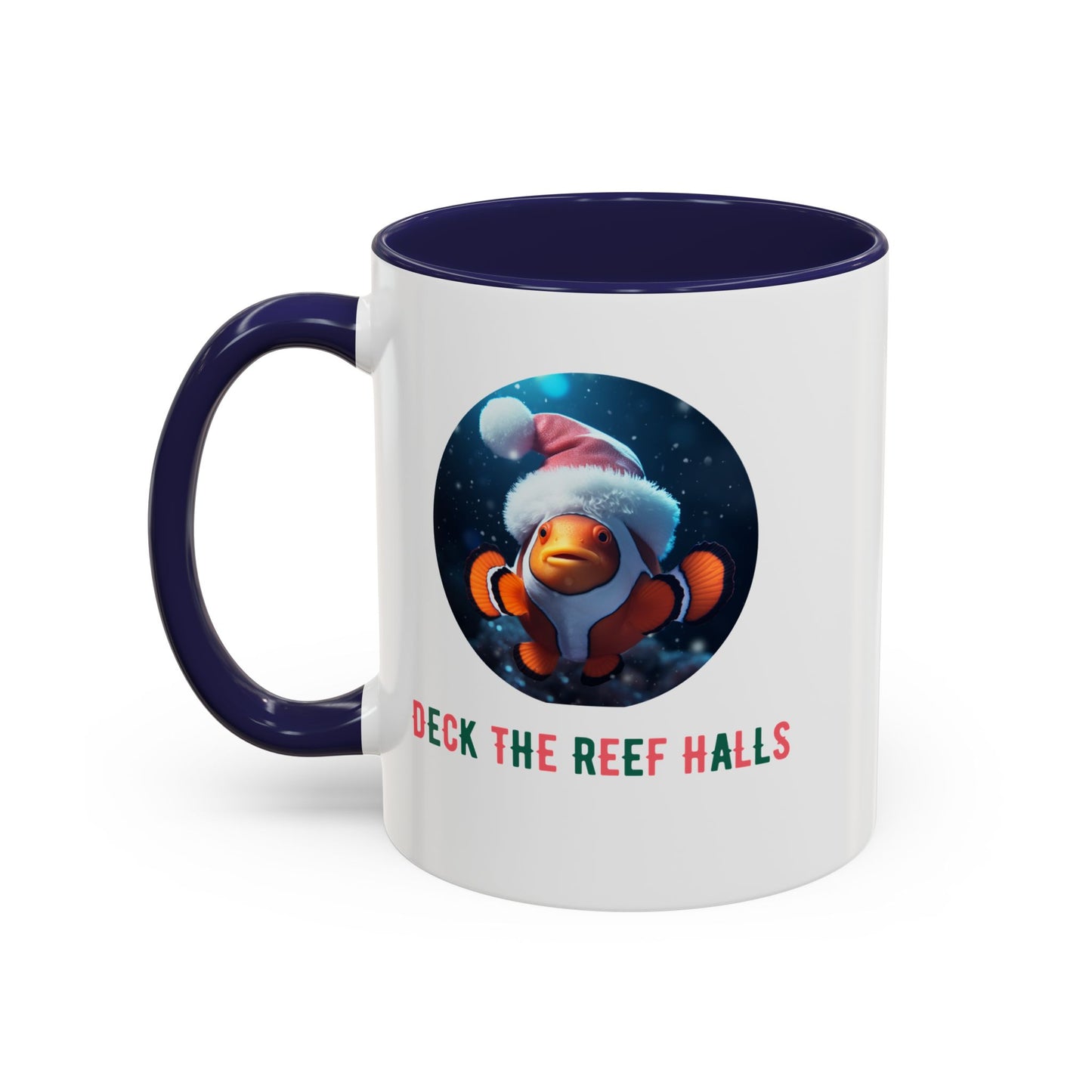 Deck the Reef Halls Aquarium Clownfish Coffee Mug