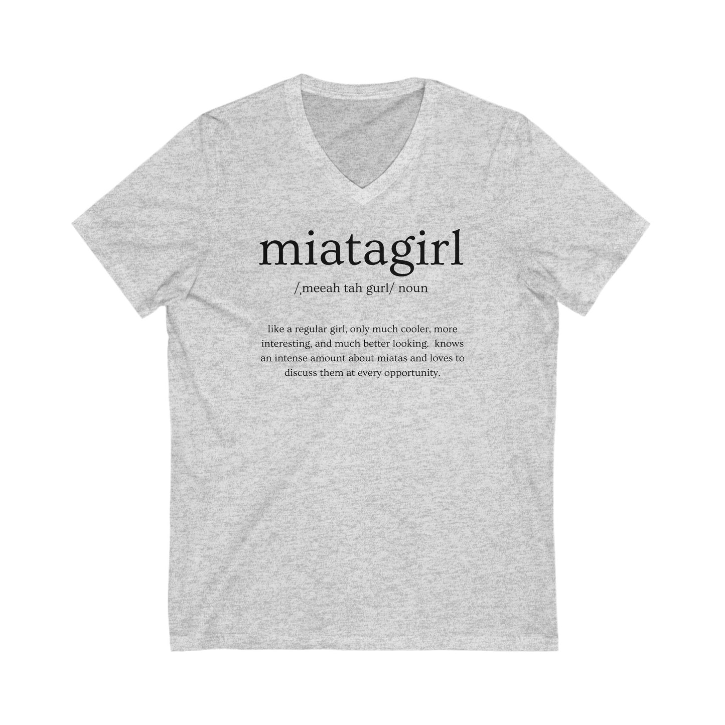 Miata Girl Defined Jersey Short Sleeve V-Neck Tee