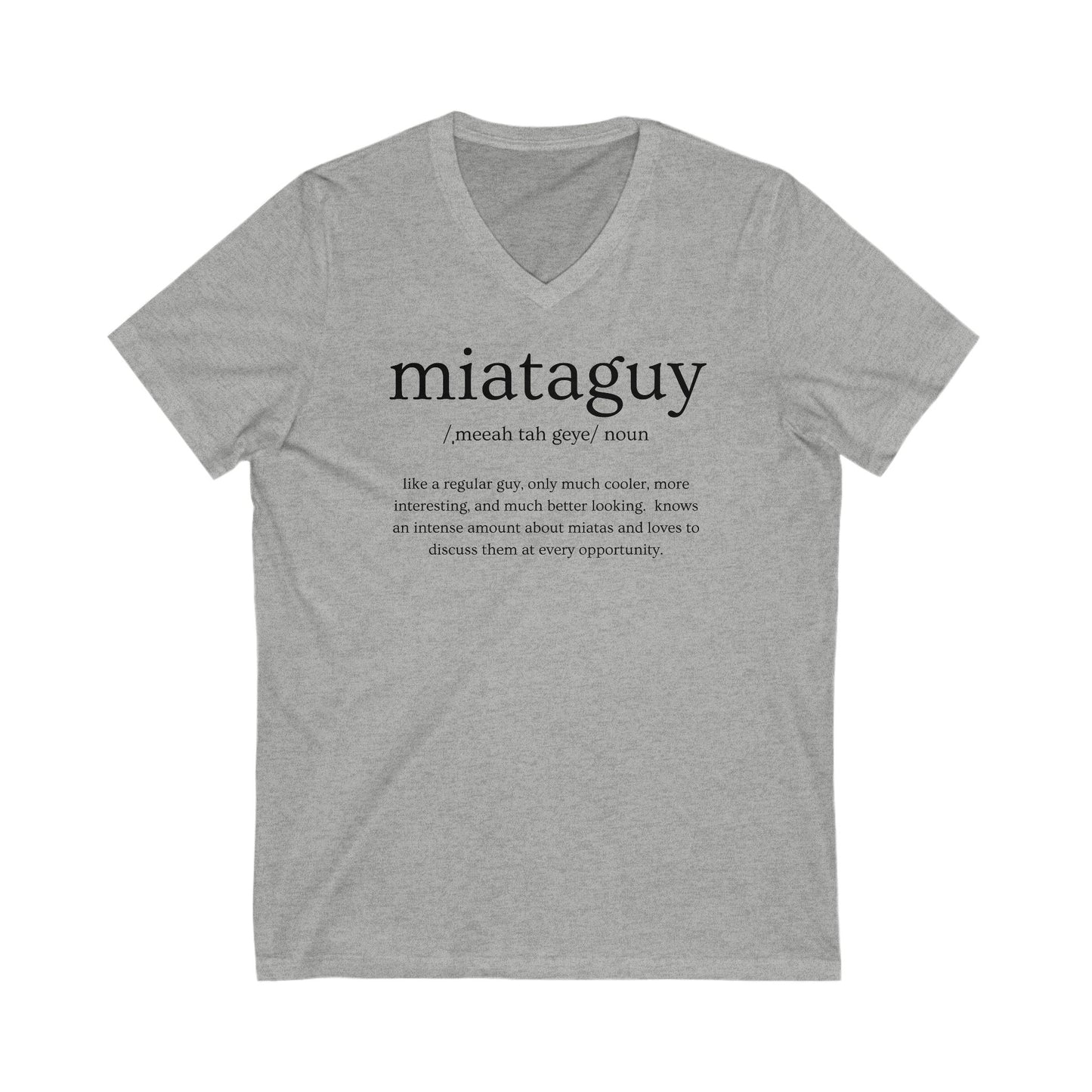 Miata Guy Defined Jersey Short Sleeve V-Neck Tee