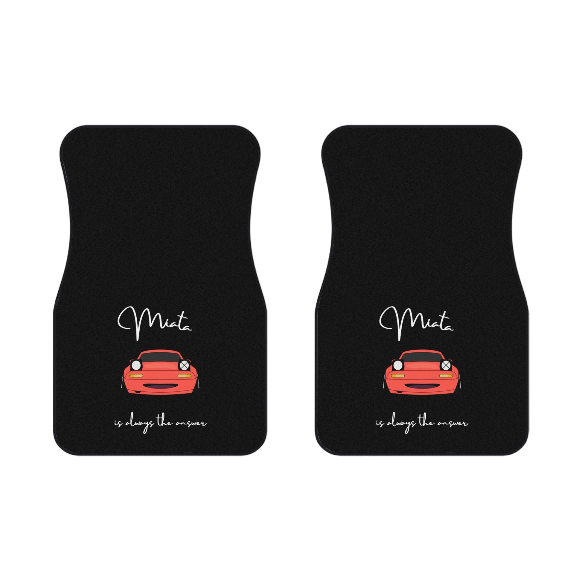 Miata is Always the Answer (Red Miata) Car Floor Mats (set of 2)