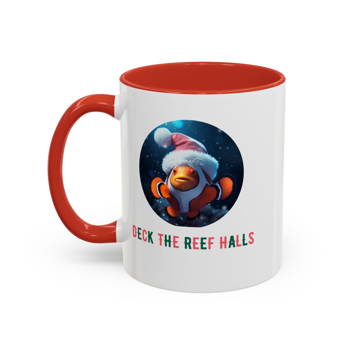 Deck the Reef Halls Aquarium Clownfish Coffee Mug